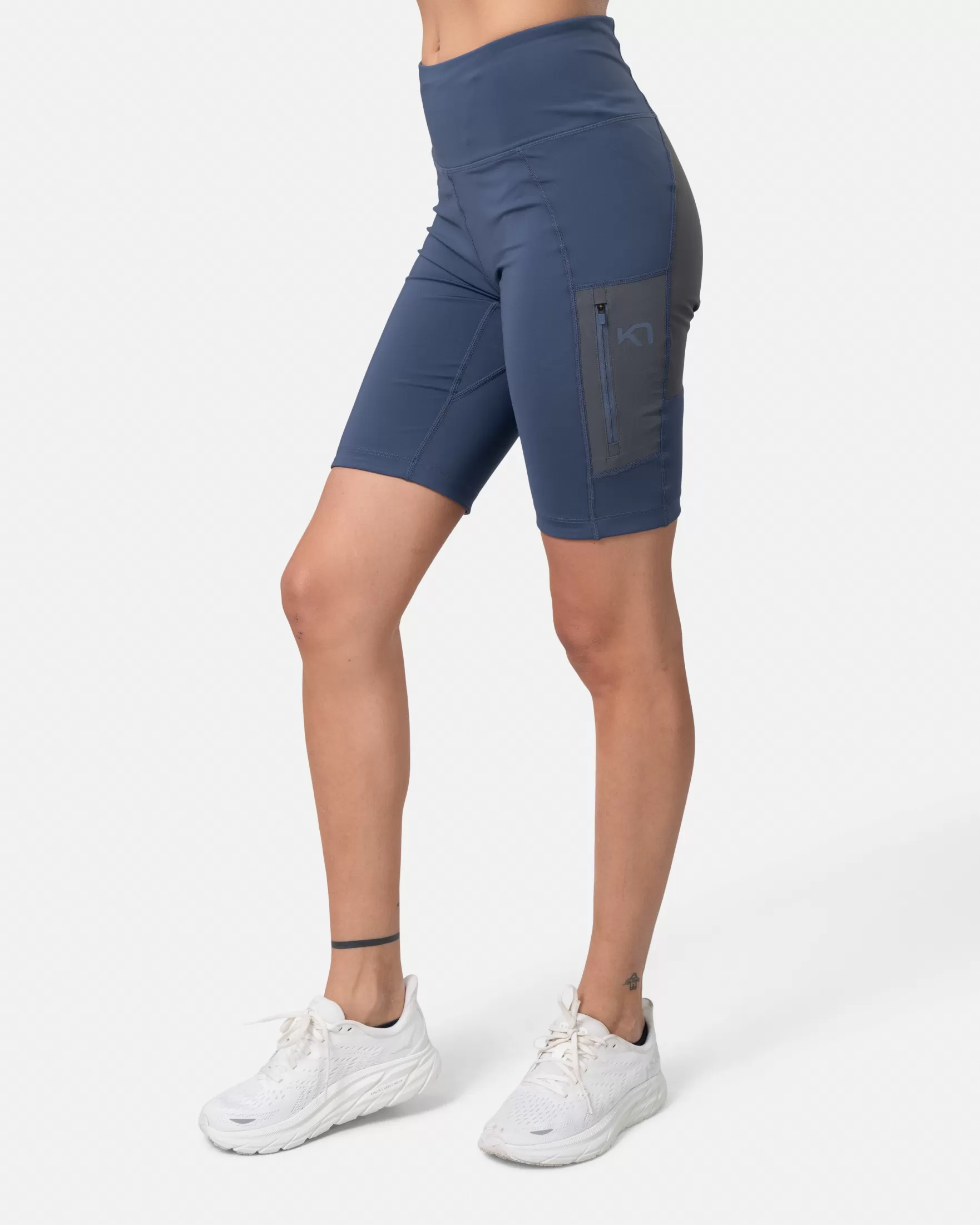 Hiking Tights and Leggings | Shorts and Skirts-Kari Traa Ane High Waist Shorts Moon Blue