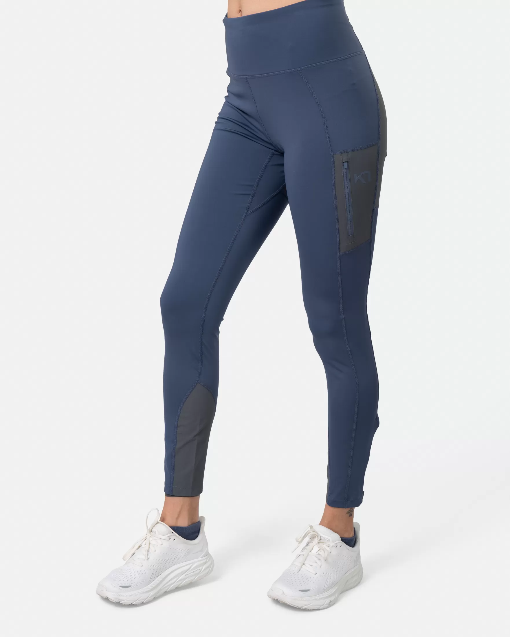 Hiking Tights and Leggings-Kari Traa Ane High Waist Tights Moon Blue