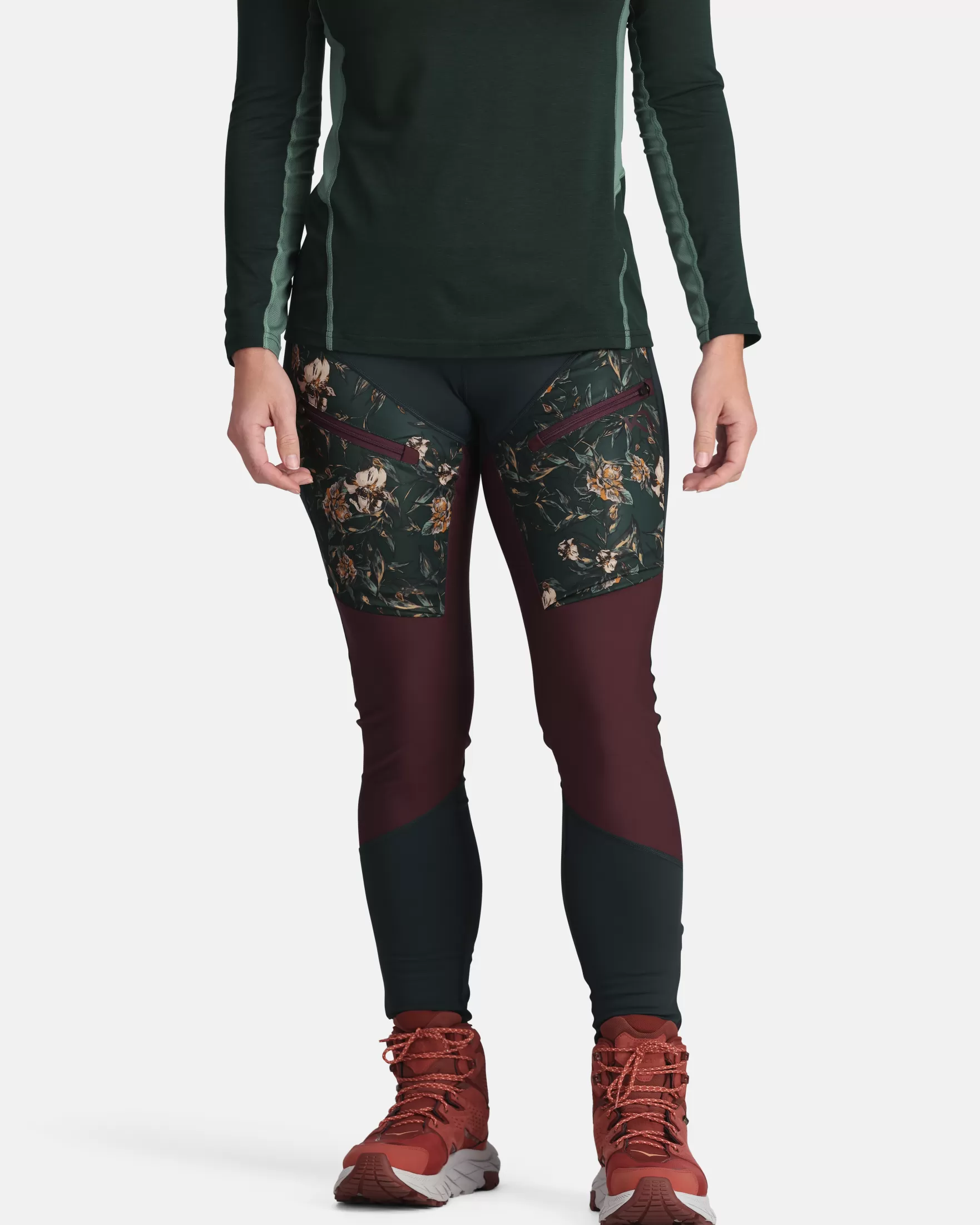 Hiking Tights and Leggings-Kari Traa Ane Hiking Tights Print Printed Black