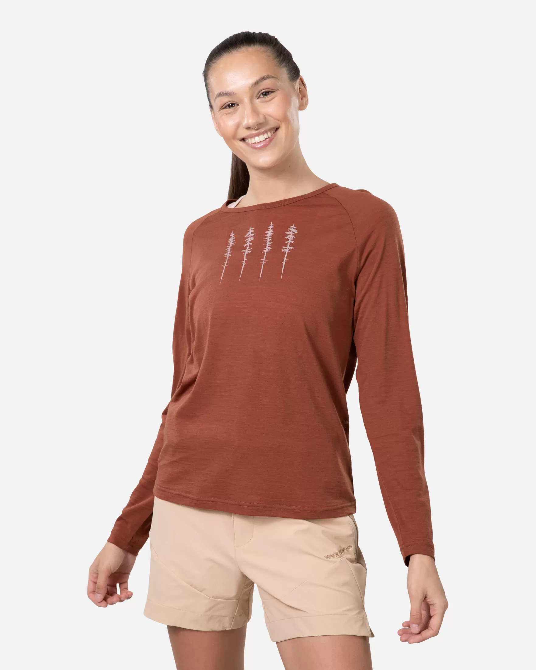 Wool T-Shirts | Wool Sweaters-Kari Traa Ane Long Sleeve GOLDEN BROWN