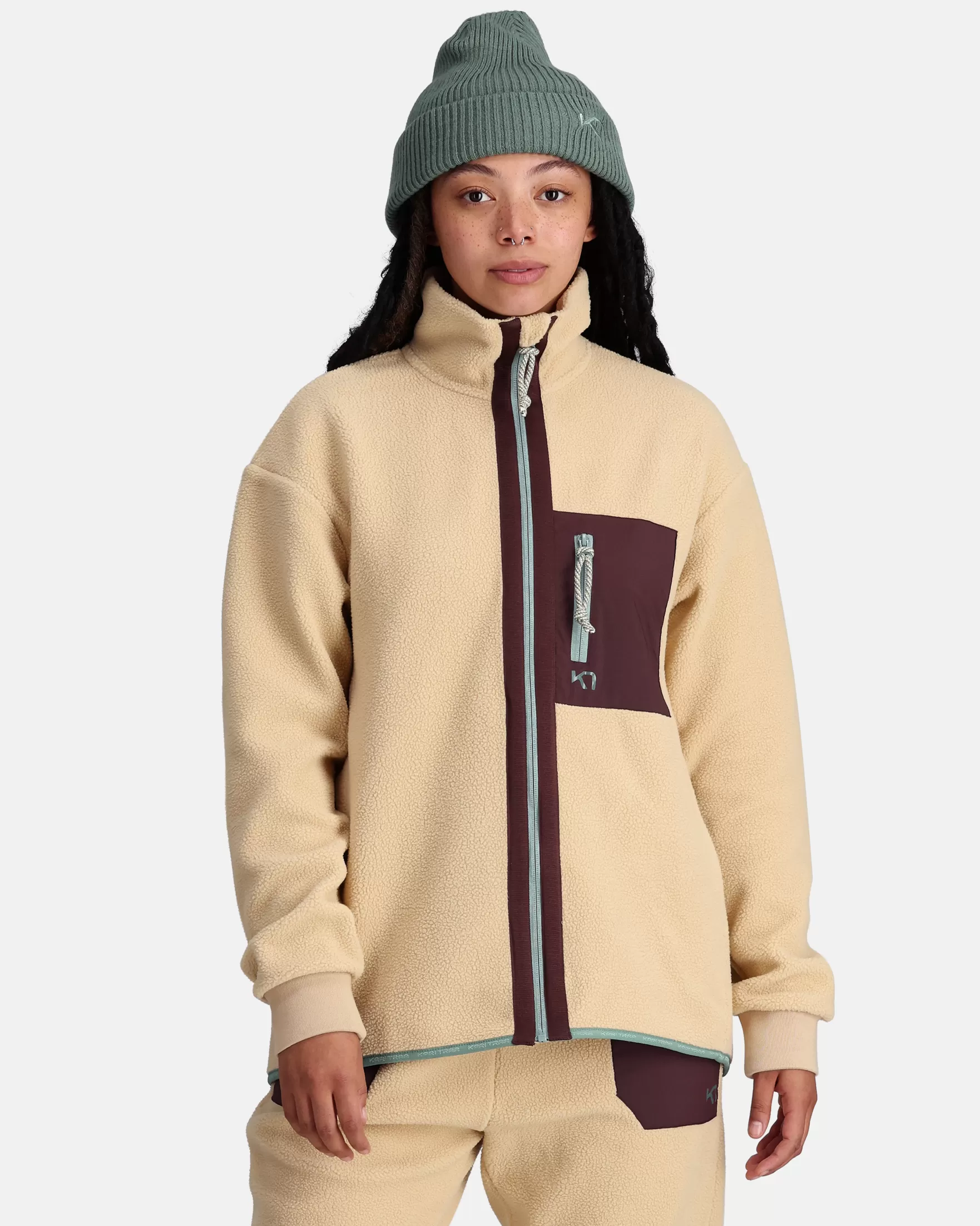 Fleece-Kari Traa Ane Pile Jacket Oat Beige