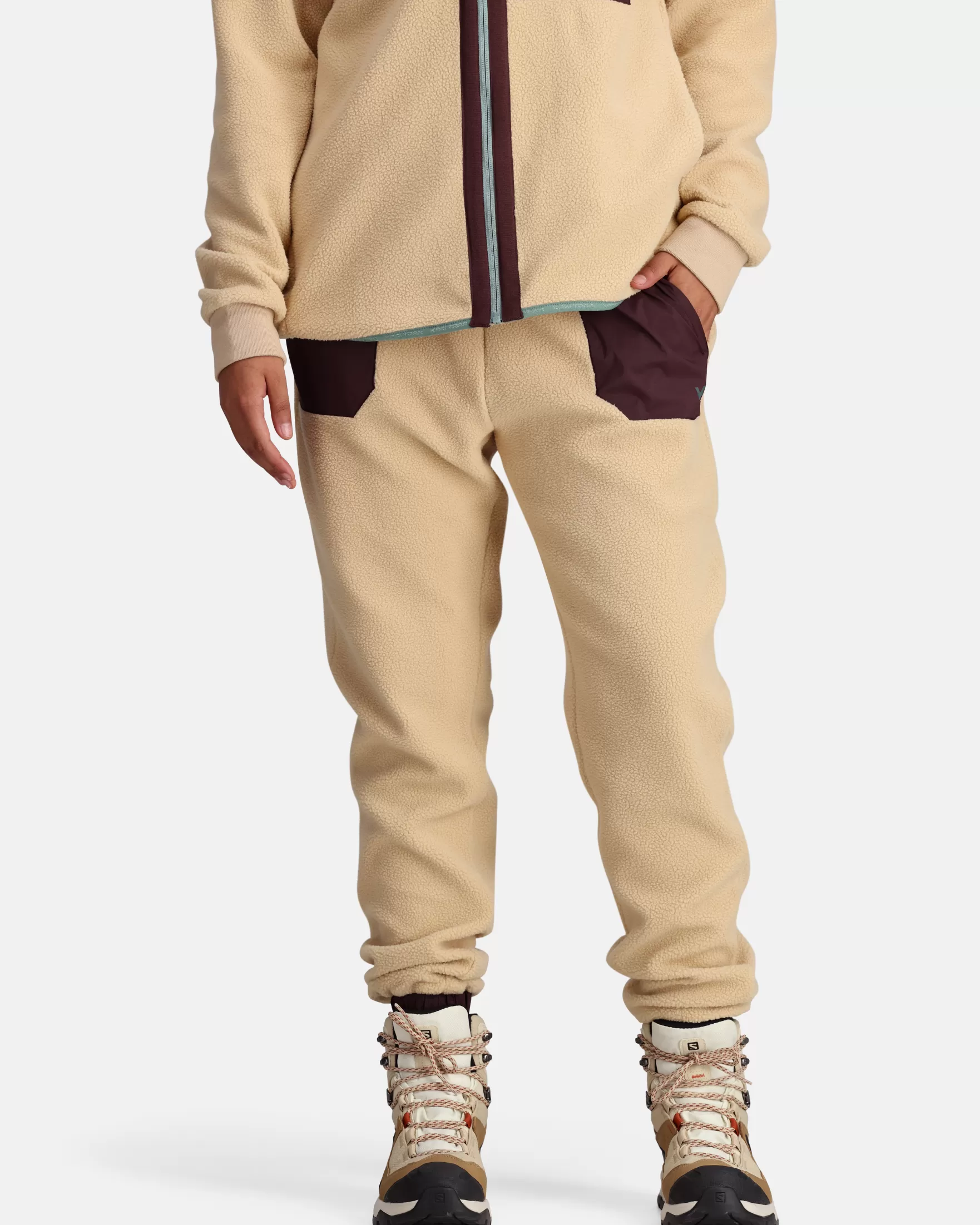 Sweatpants-Kari Traa Ane Pile Pants Oat Beige