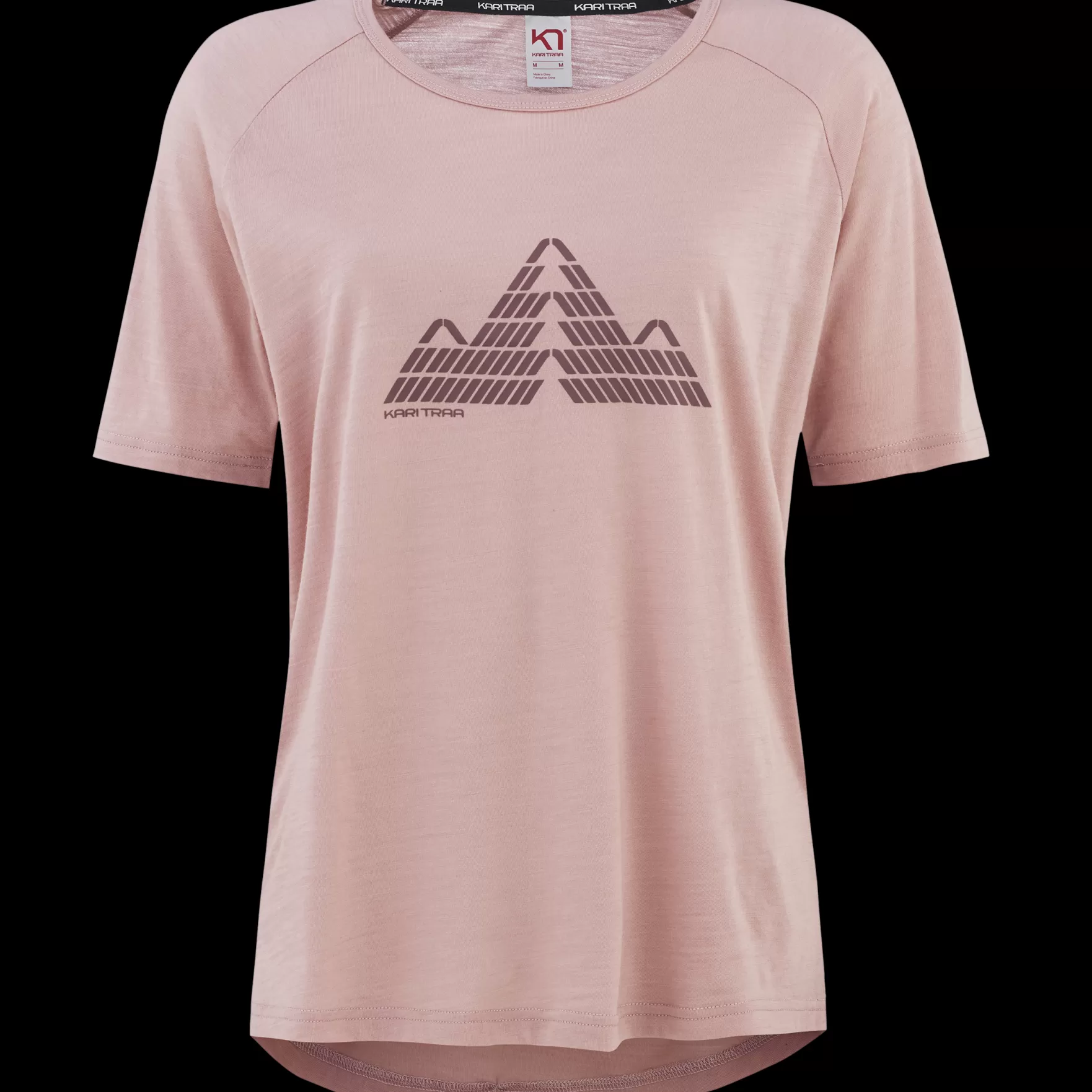 Wool T-Shirts | T-Shirts and Tops-Kari Traa Ane Short Sleeve - 50% Merino Wool Prim Pink