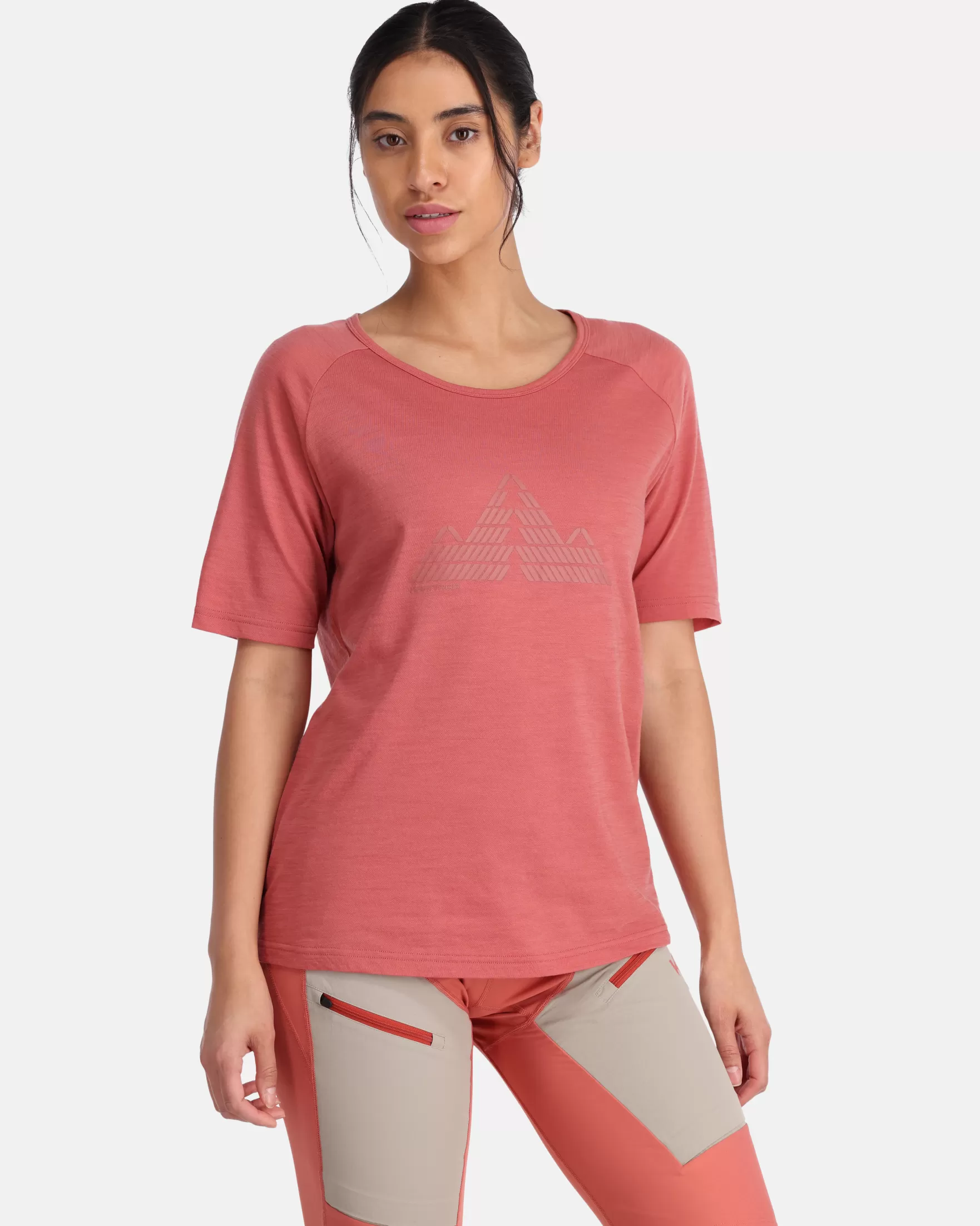 Wool T-Shirts | T-Shirts and Tops-Kari Traa Ane Short Sleeve - 50% Merino Wool Cedar Pink