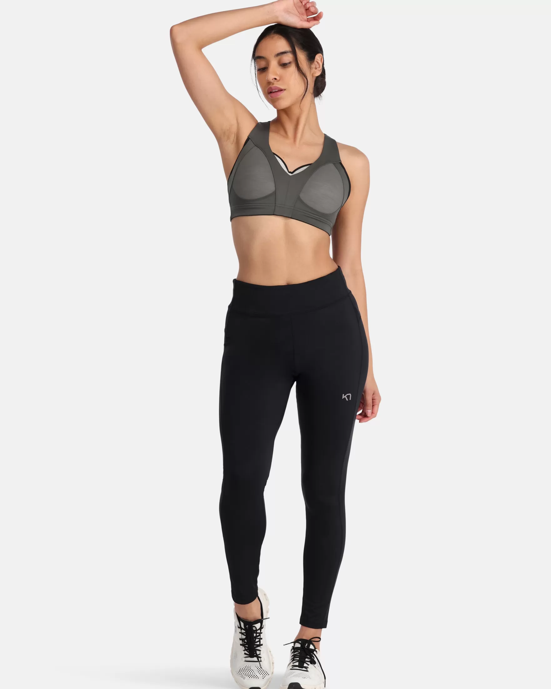 Wool Underwear | Sports Bras and Underwear-Kari Traa Driva Sports Bra - Wool Mix Dove Grey