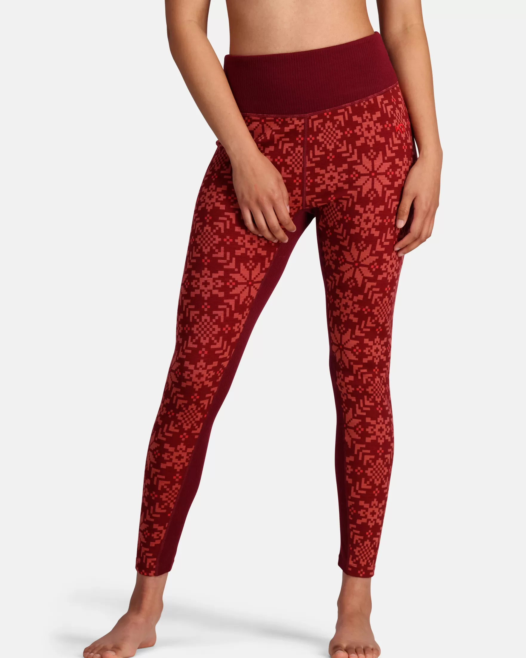 Wool Base Layer Pants-Kari Traa Edith Pants Rouge Red