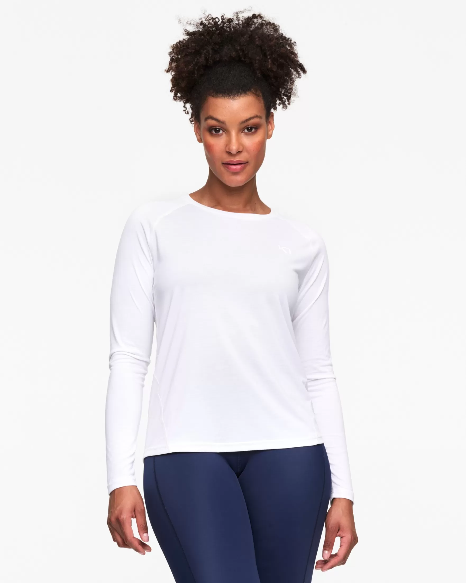 T-Shirts and Tops-Kari Traa Emily Long Sleeve Bright White