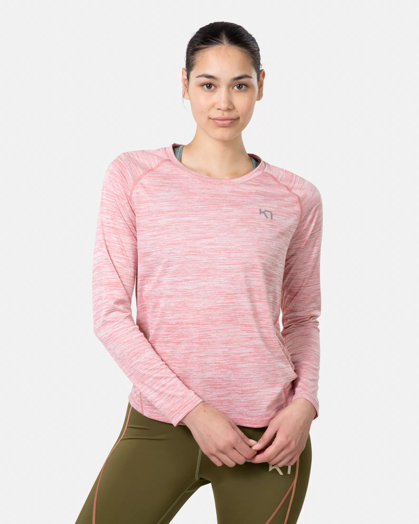 T-Shirts and Tops-Kari Traa Emily Long Sleeve PASTEL DUSTY PINK