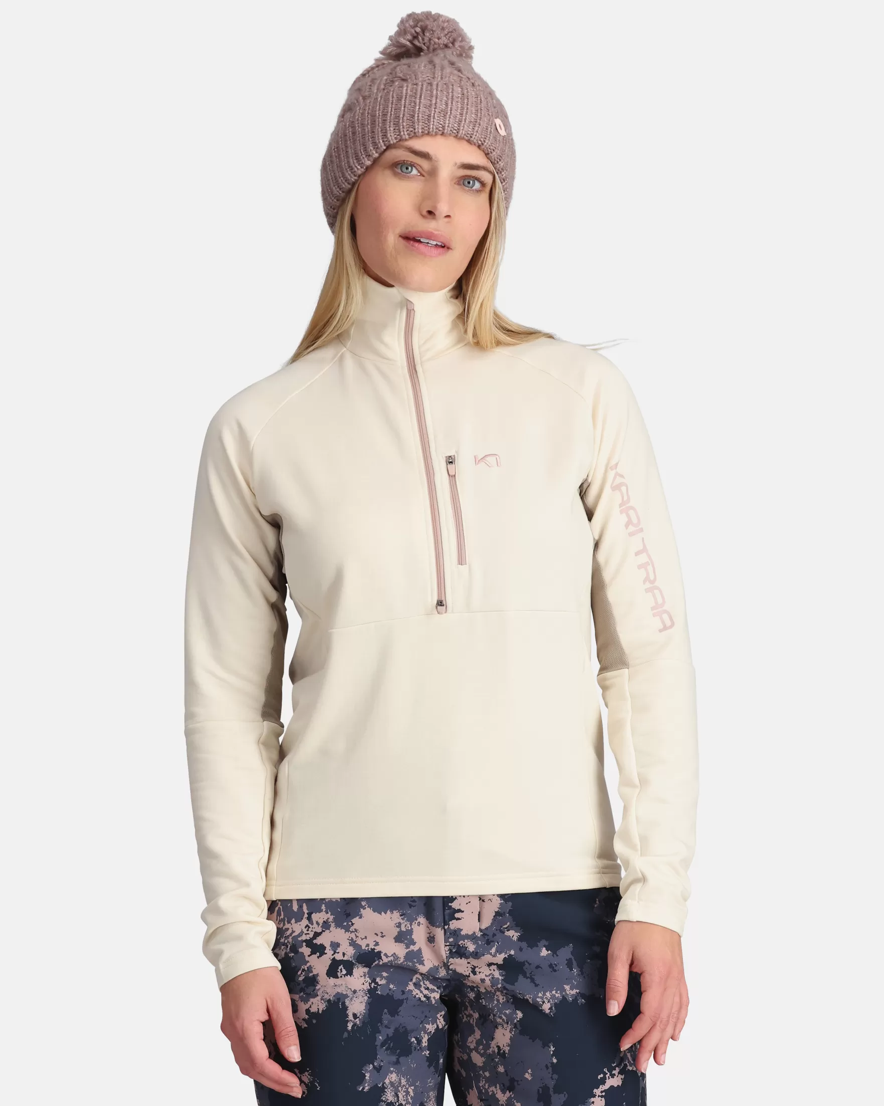 Sweatshirts-Kari Traa Emma Long Sleeve Natural White