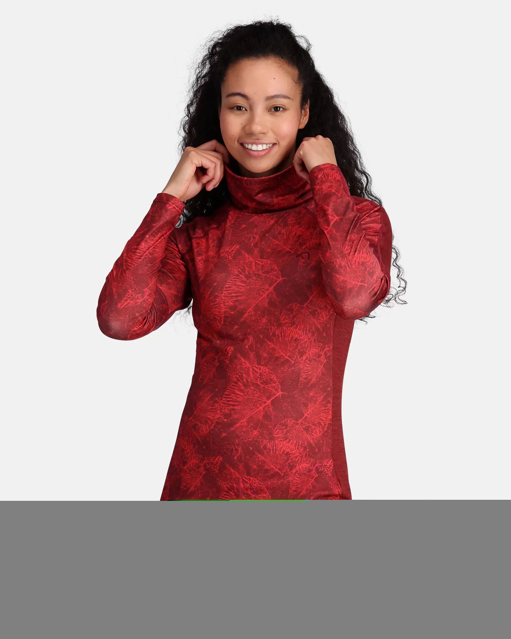 Technical Base Layer-Kari Traa Fierce Long Sleeve Rouge Red