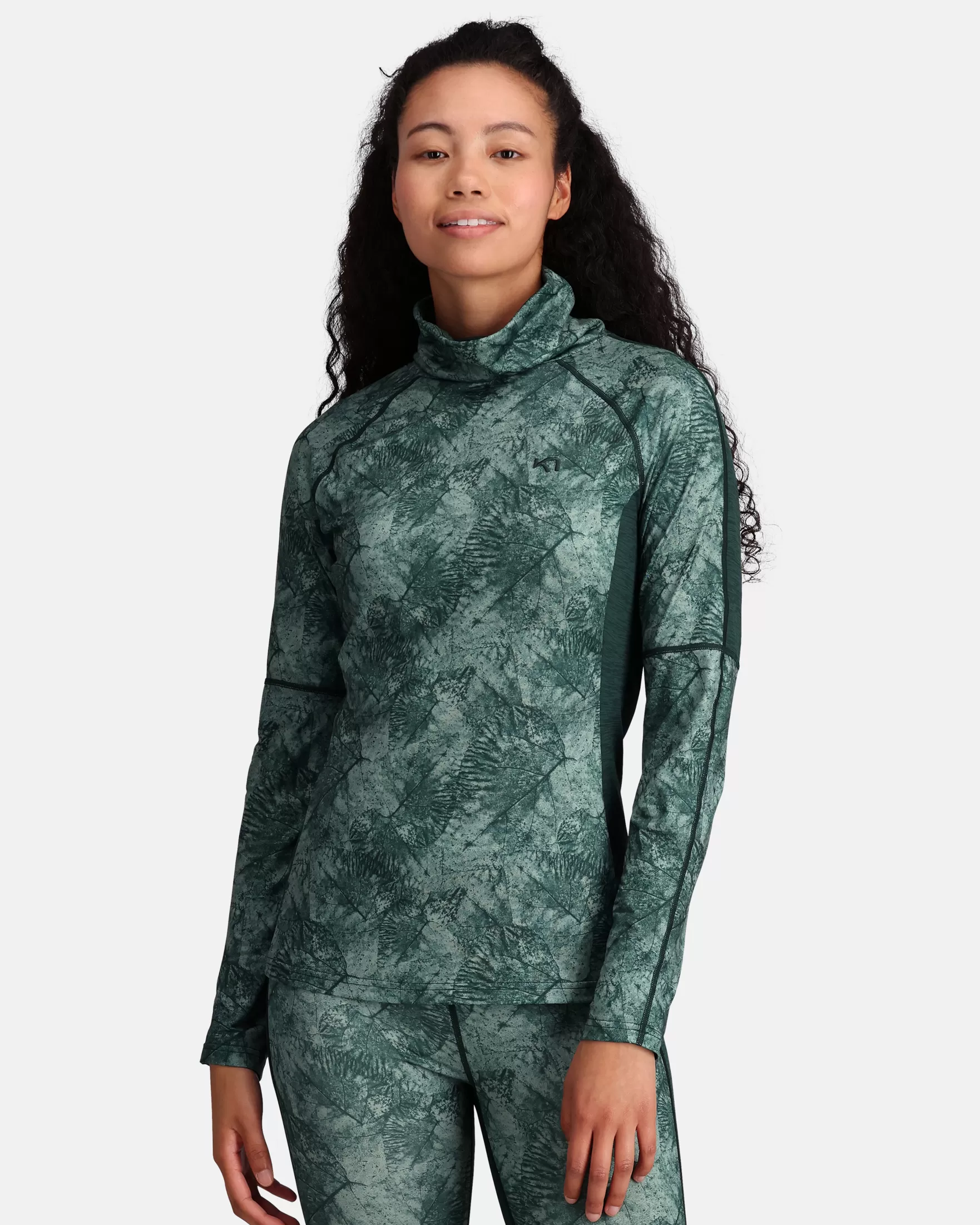 Technical Base Layer-Kari Traa Fierce Long Sleeve Pine Green