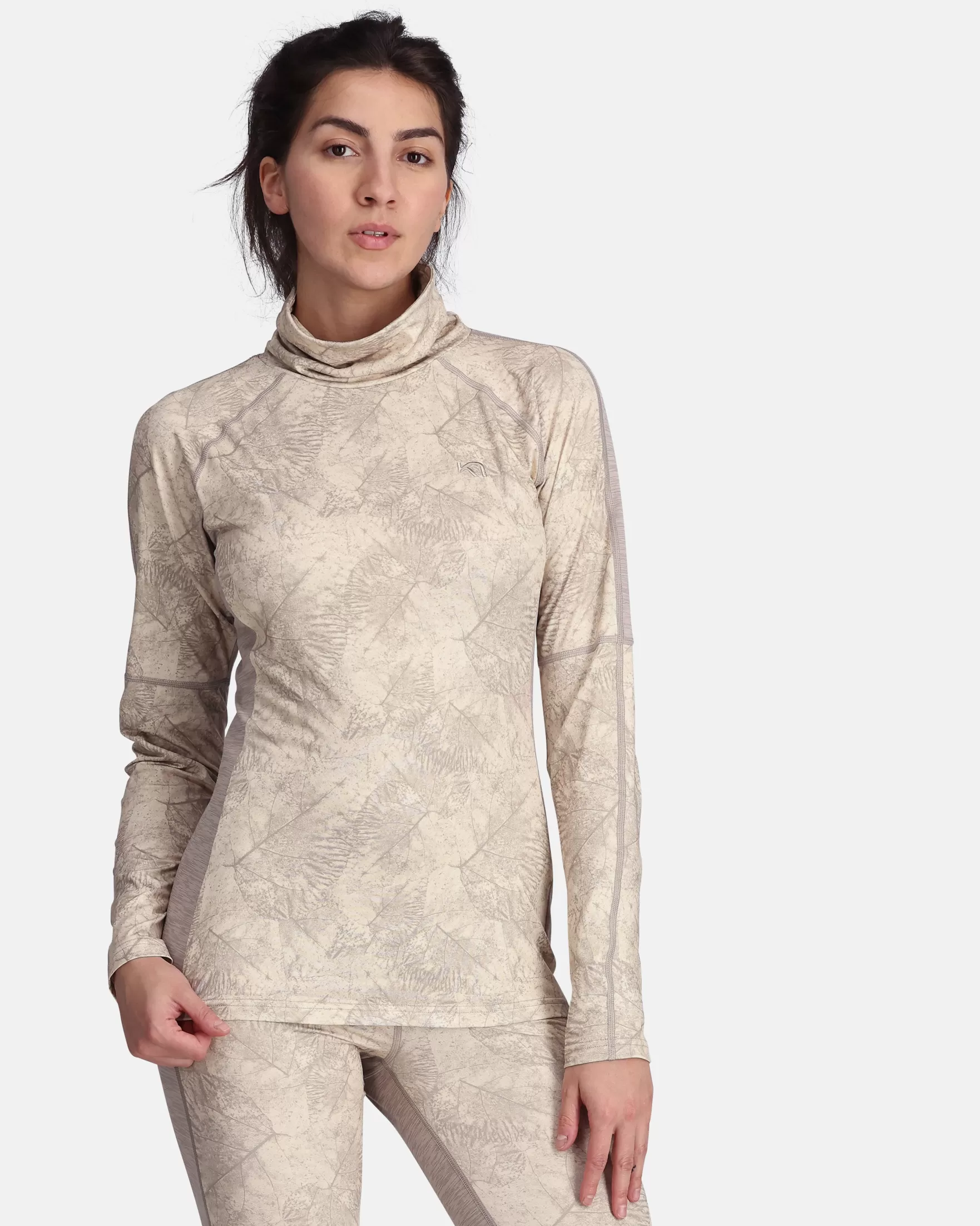 Technical Base Layer-Kari Traa Fierce Long Sleeve Light Grey