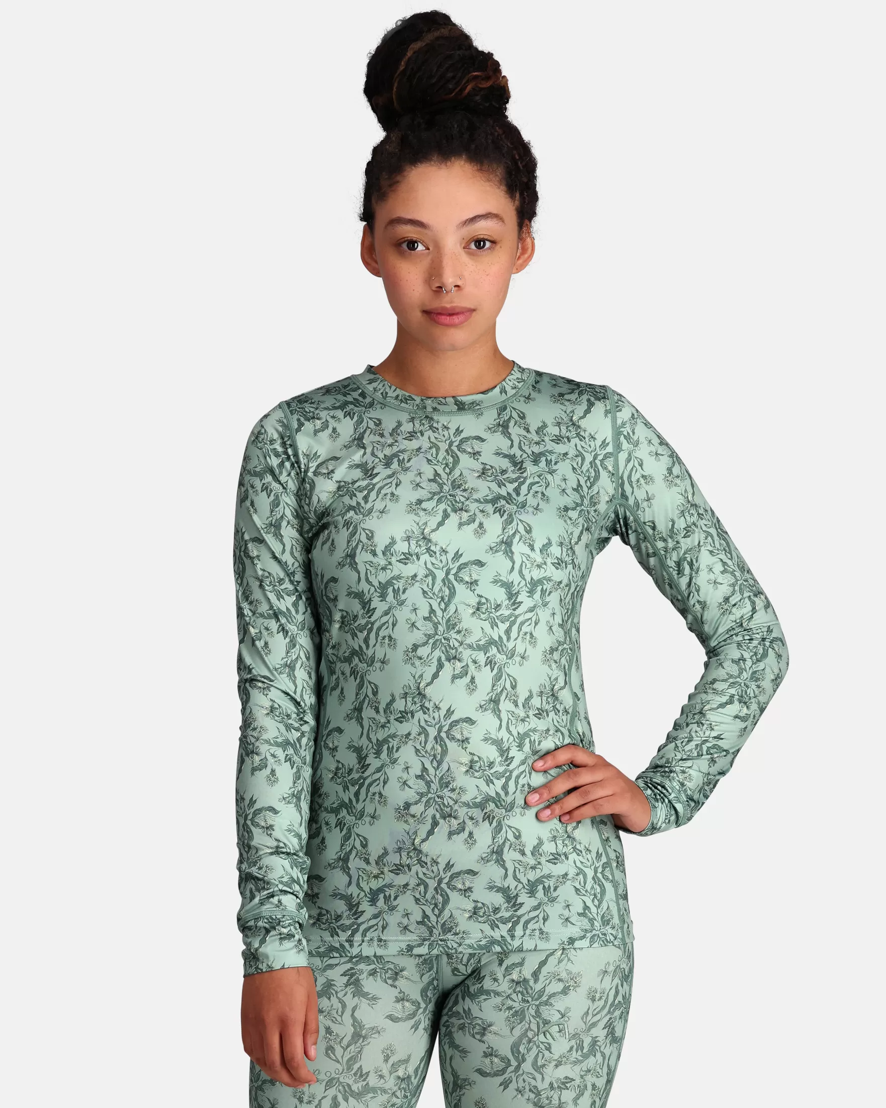 Technical Base Layer-Kari Traa Fryd Long Sleeve Baselayer Sage Green