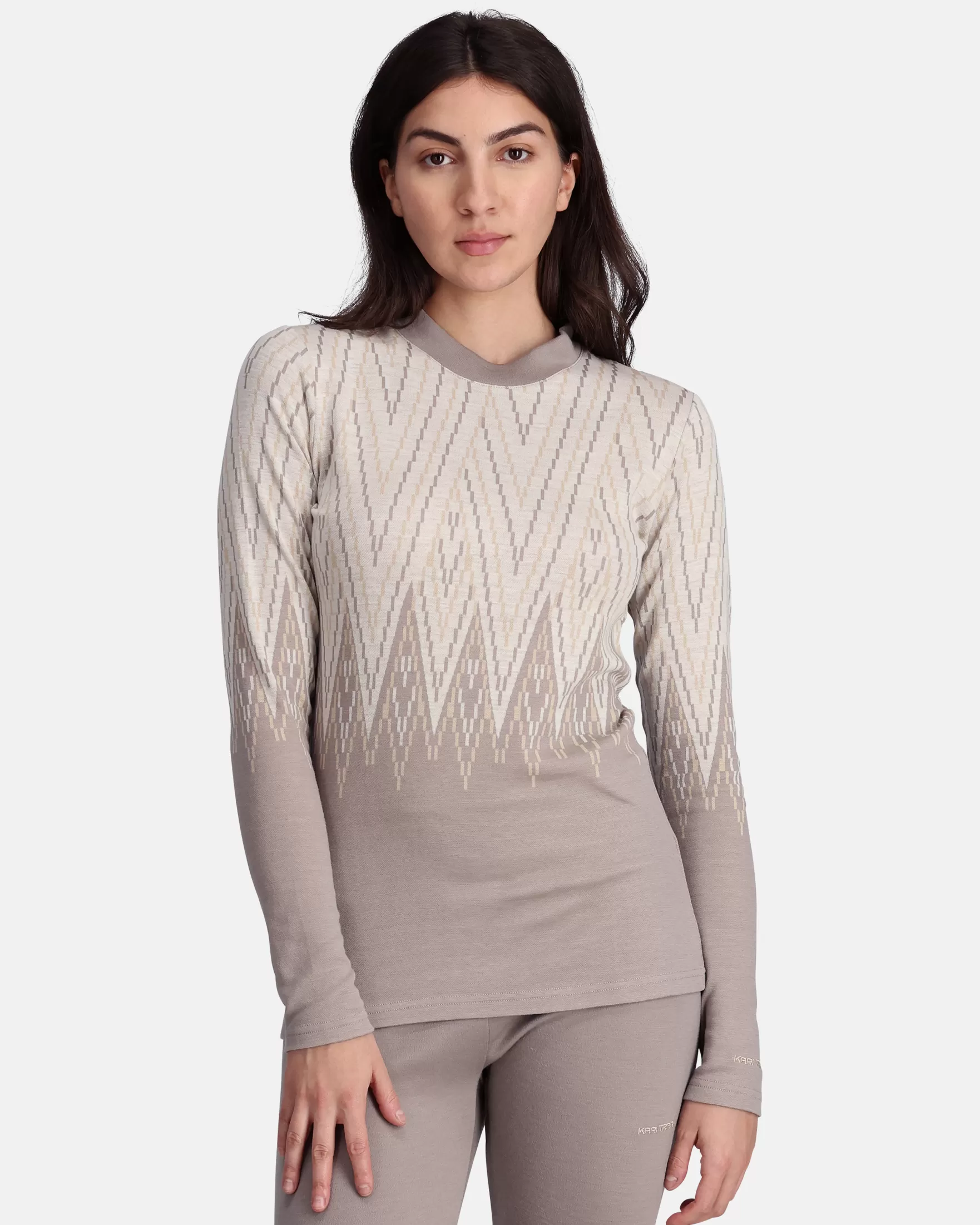 Wool Long Sleeve-Kari Traa Julianne Wool Long Sleeve Light Grey