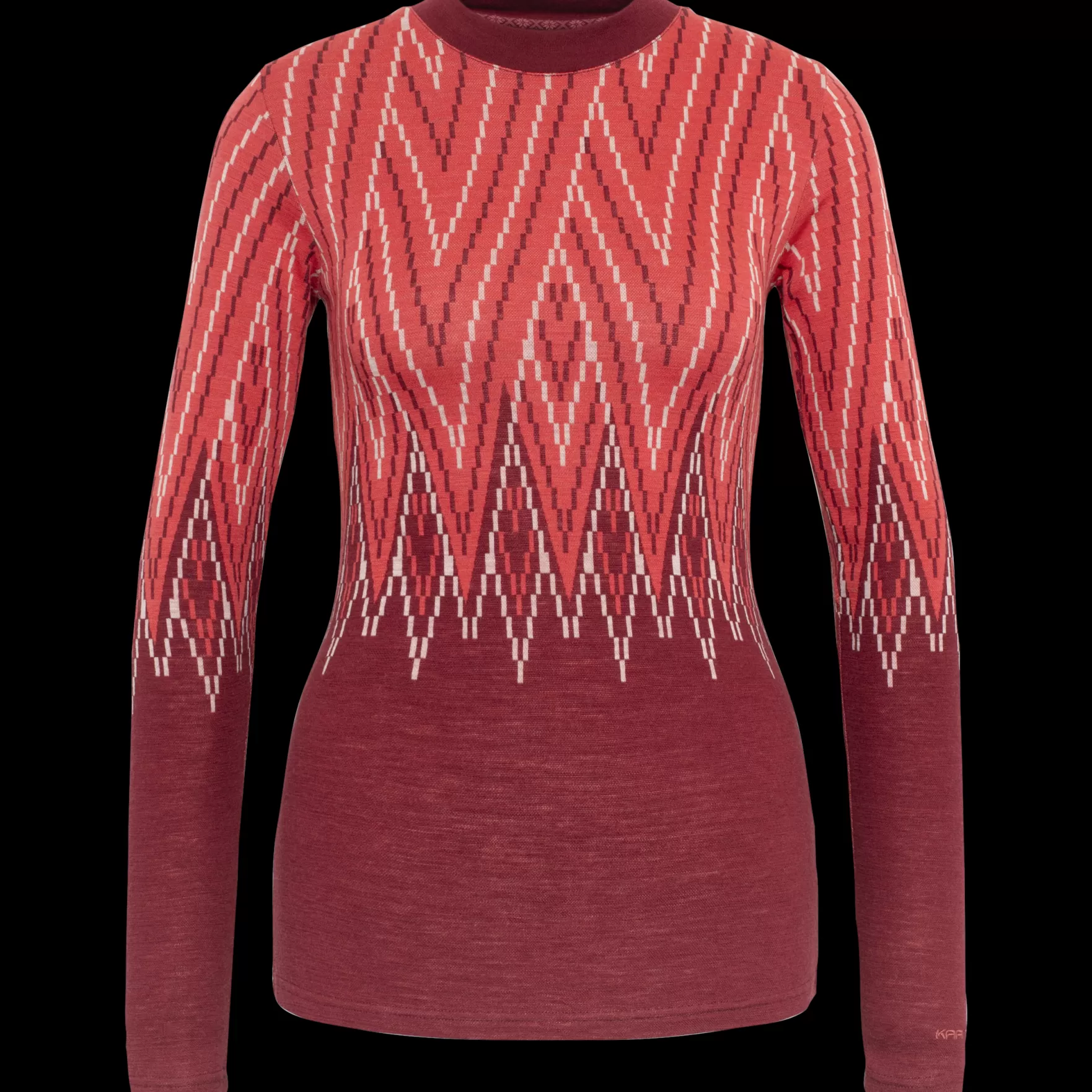 Wool Long Sleeve-Kari Traa Julianne Wool Long Sleeve Rouge Red