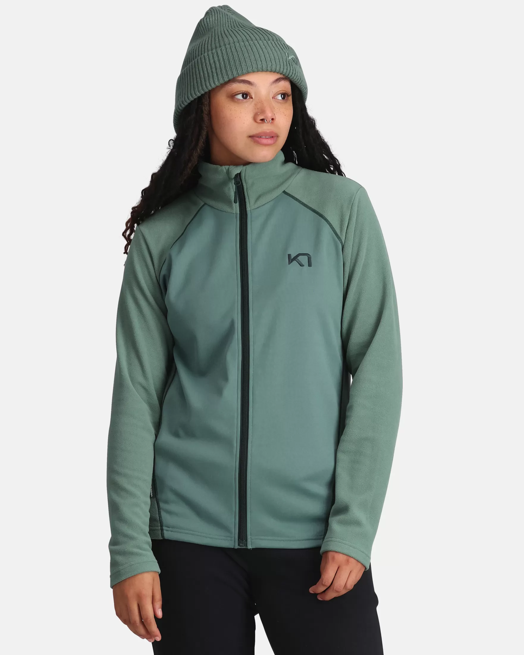 Fleece-Kari Traa Kari Full Zip Fleece Murk Green