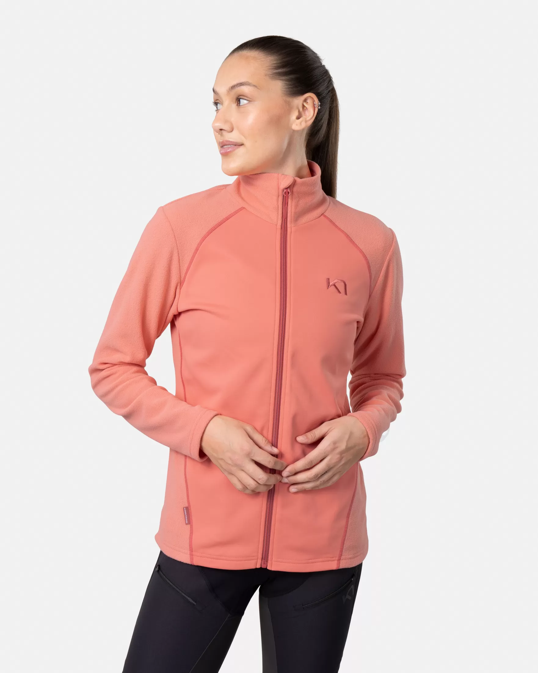 Fleece-Kari Traa Kari Full Zip Fleece Peach