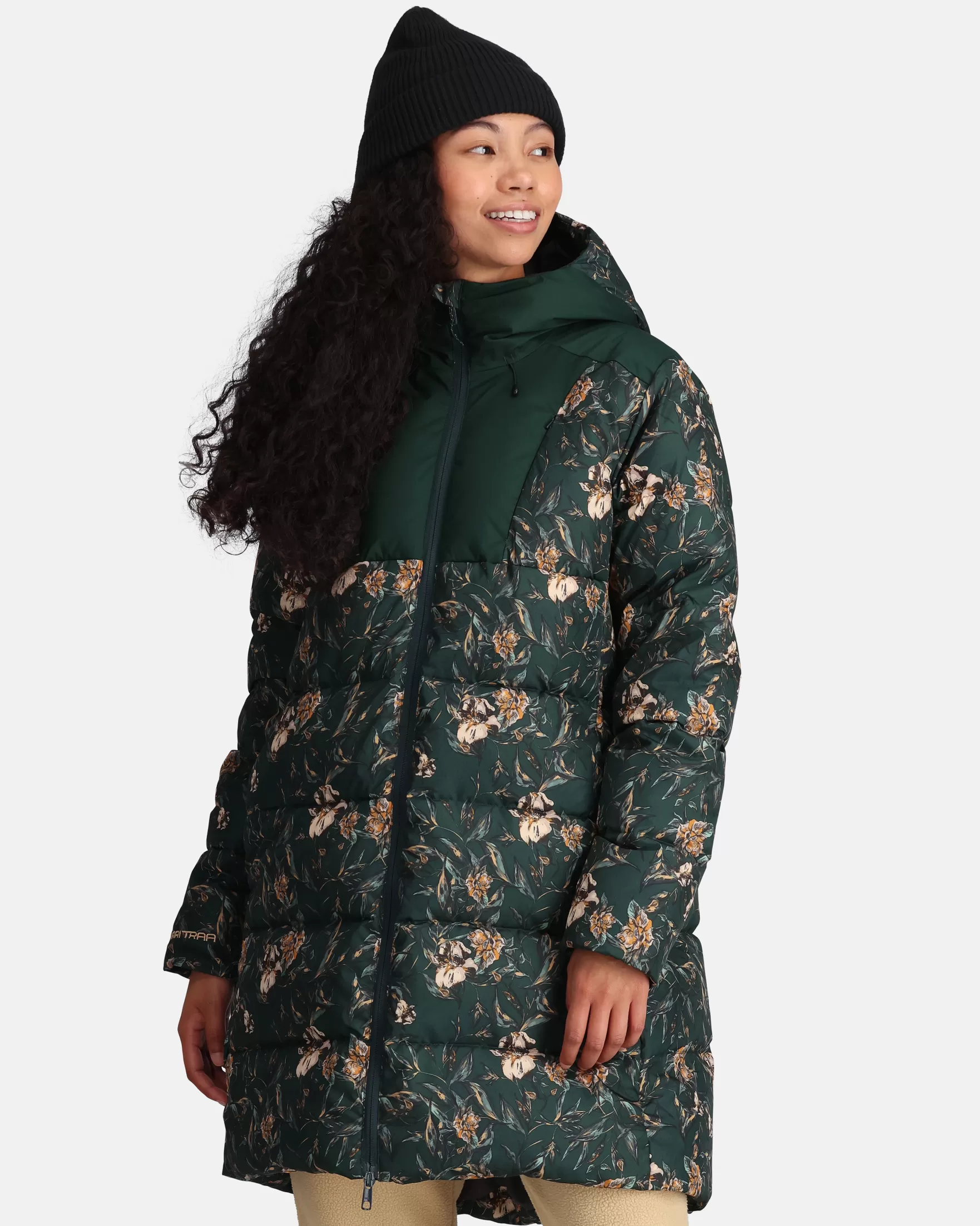 Winter Coats and Parkas-Kari Traa Kirsten Jacket Print Pine Green