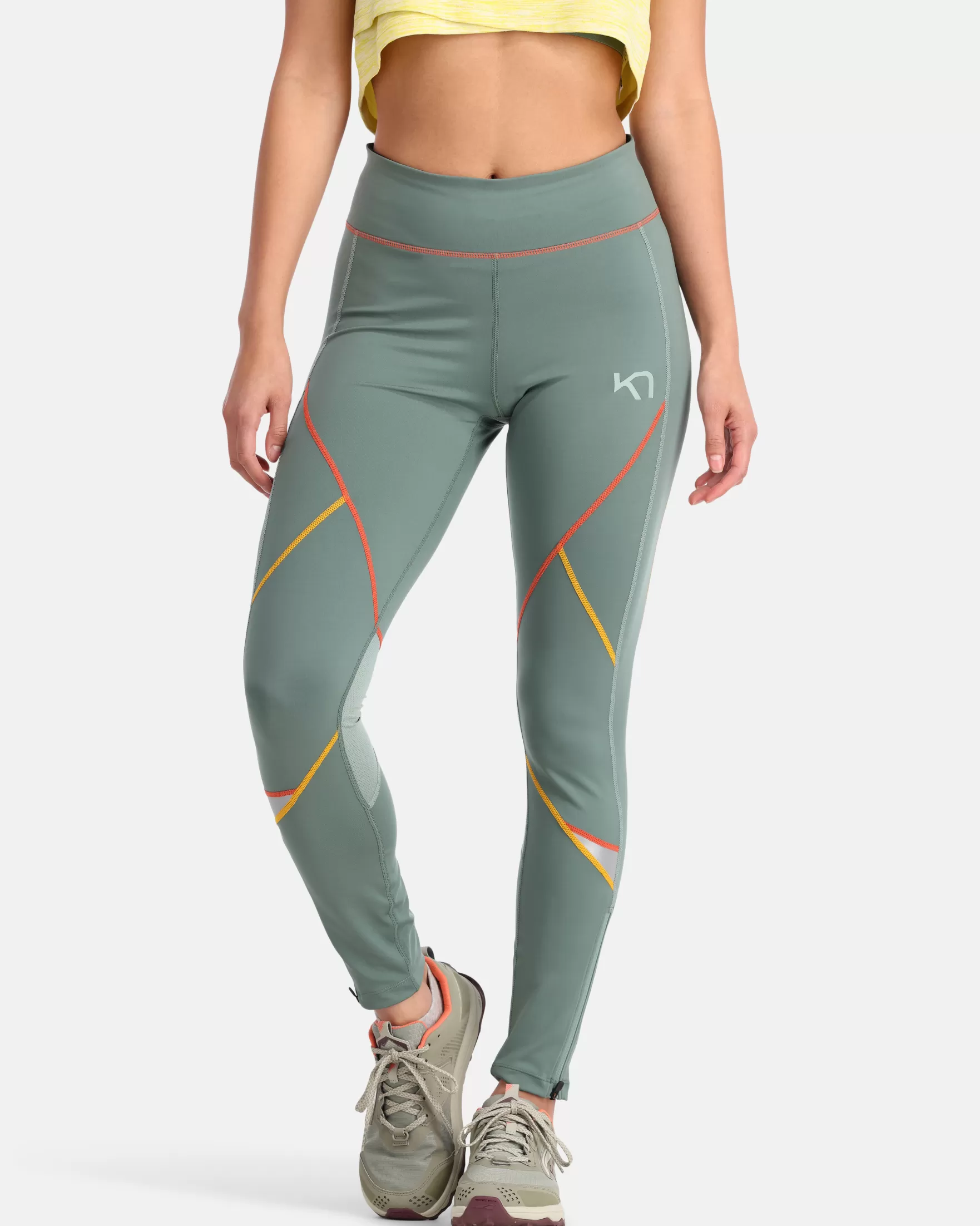 Hiking Tights and Leggings-Kari Traa Louise 2.0 Tights Murk Green