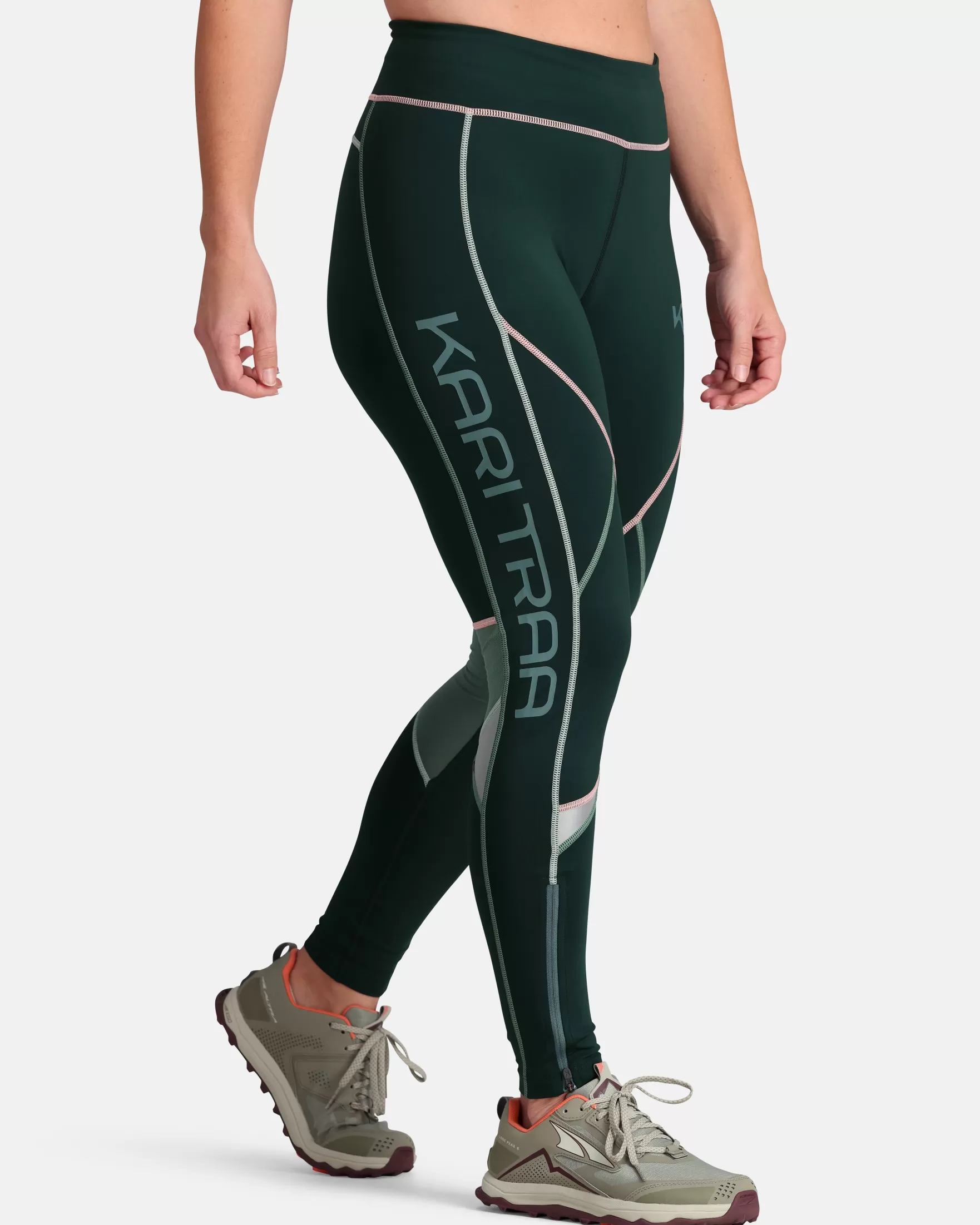 Hiking Tights and Leggings-Kari Traa Louise 2.0 Tights Pine Green