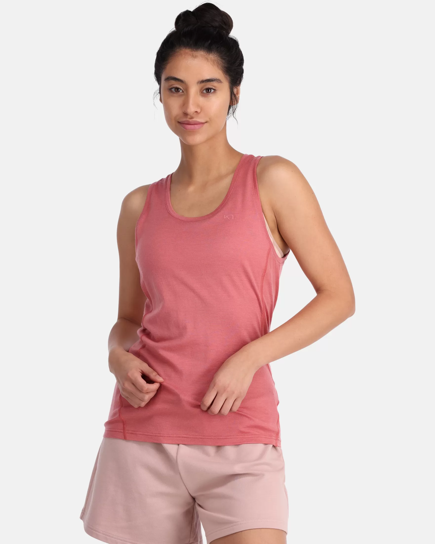 Wool Tops | T-Shirts and Tops-Kari Traa Lucie Top Cedar Pink