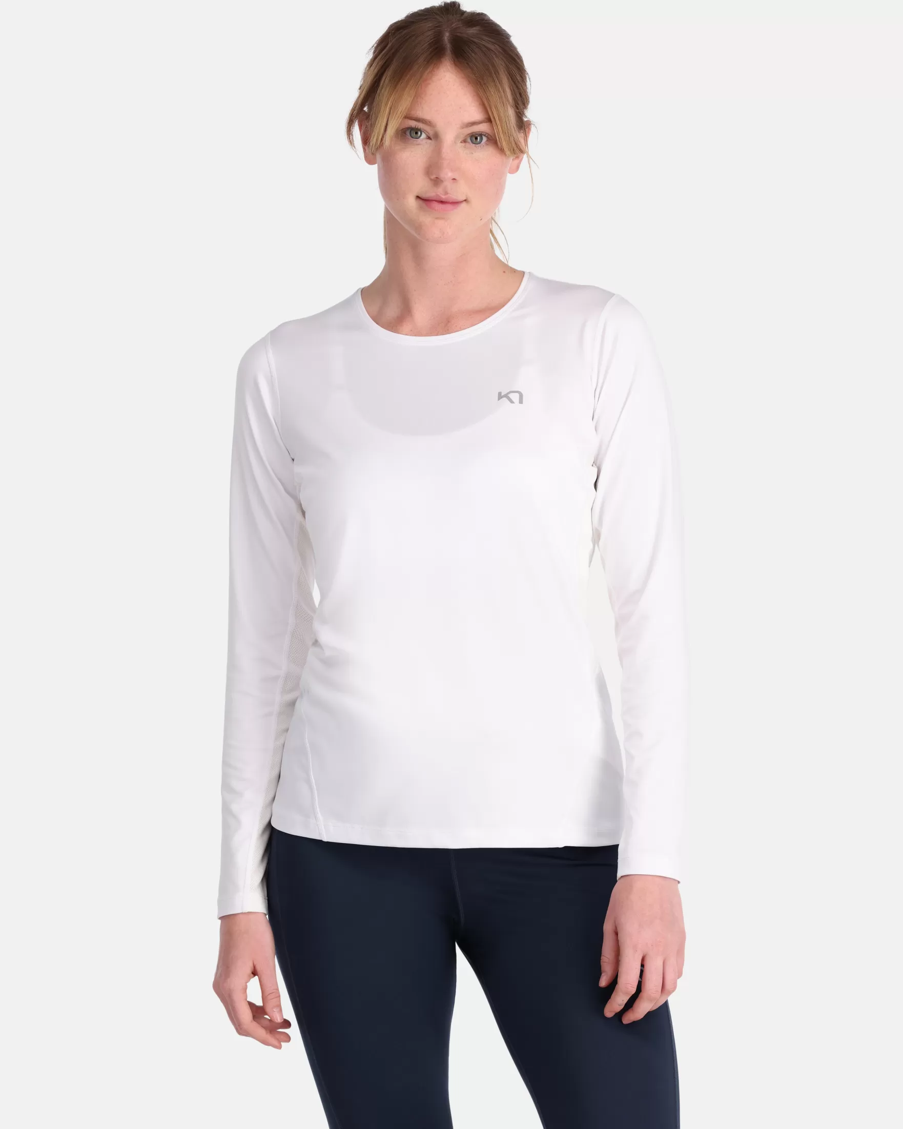 T-Shirts and Tops-Kari Traa Nora 2.0 Long Sleeve Bright White