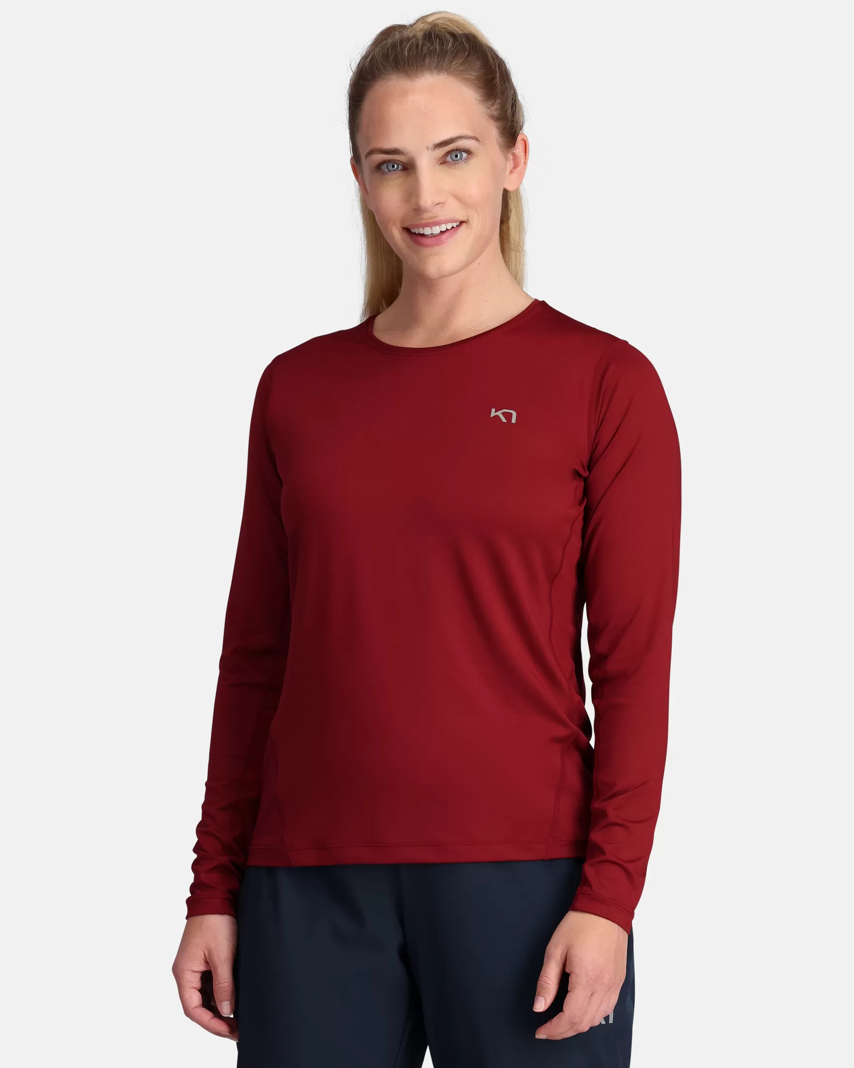 T-Shirts and Tops-Kari Traa Nora 2.0 Long Sleeve Rouge Red