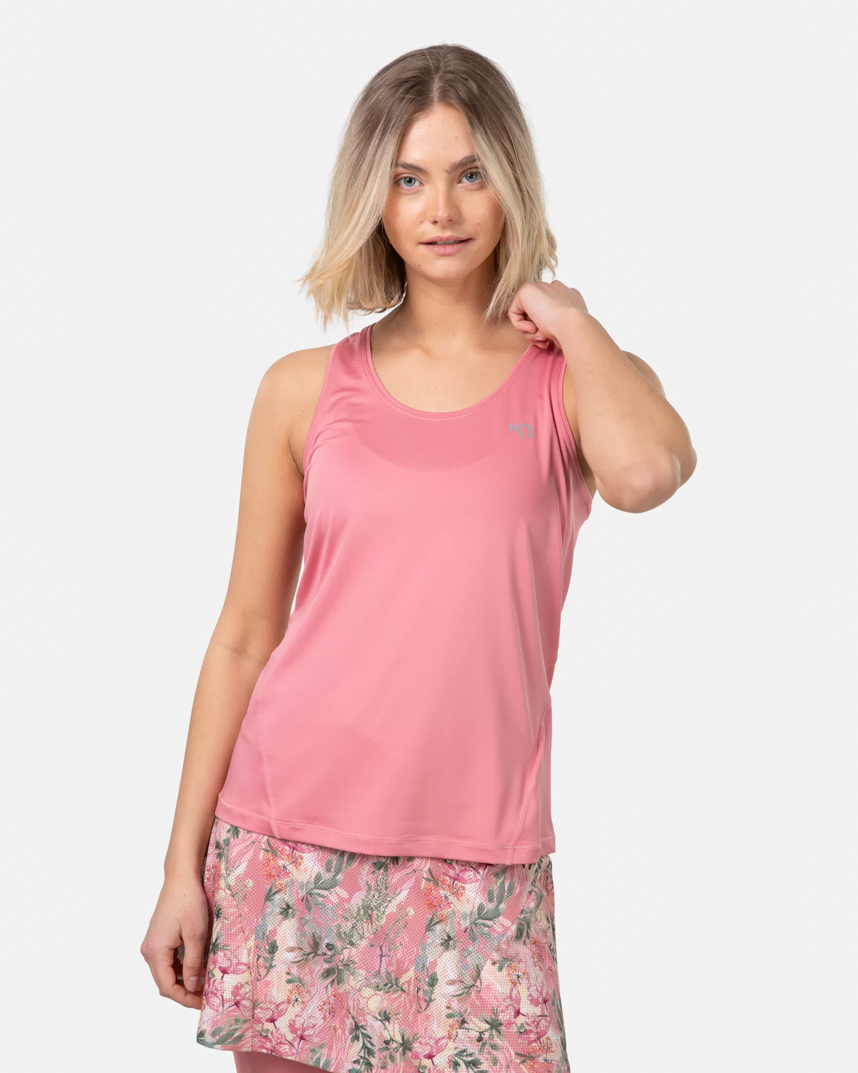 T-Shirts and Tops-Kari Traa Nora 2.0 Tanktop PASTEL DUSTY PINK