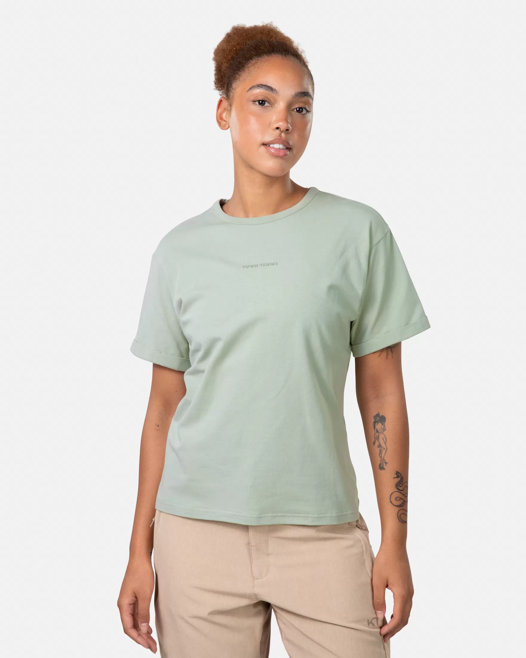 T-Shirts and Tops-Kari Traa Pauline Tee Light Dusty Green