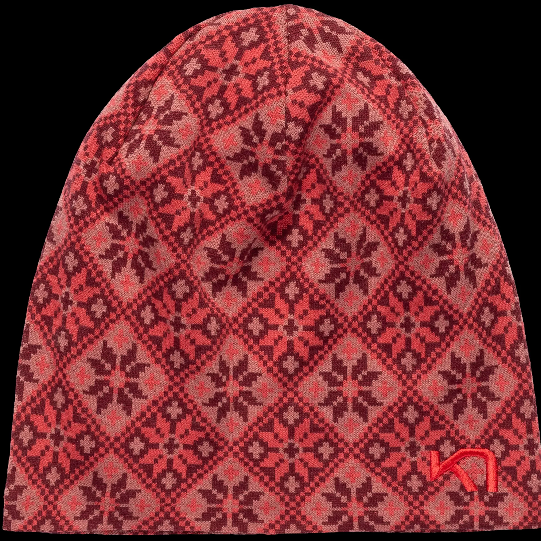 Beanies and Headbands-Kari Traa Rose Beanie - 100% Merino Wool Rouge Red