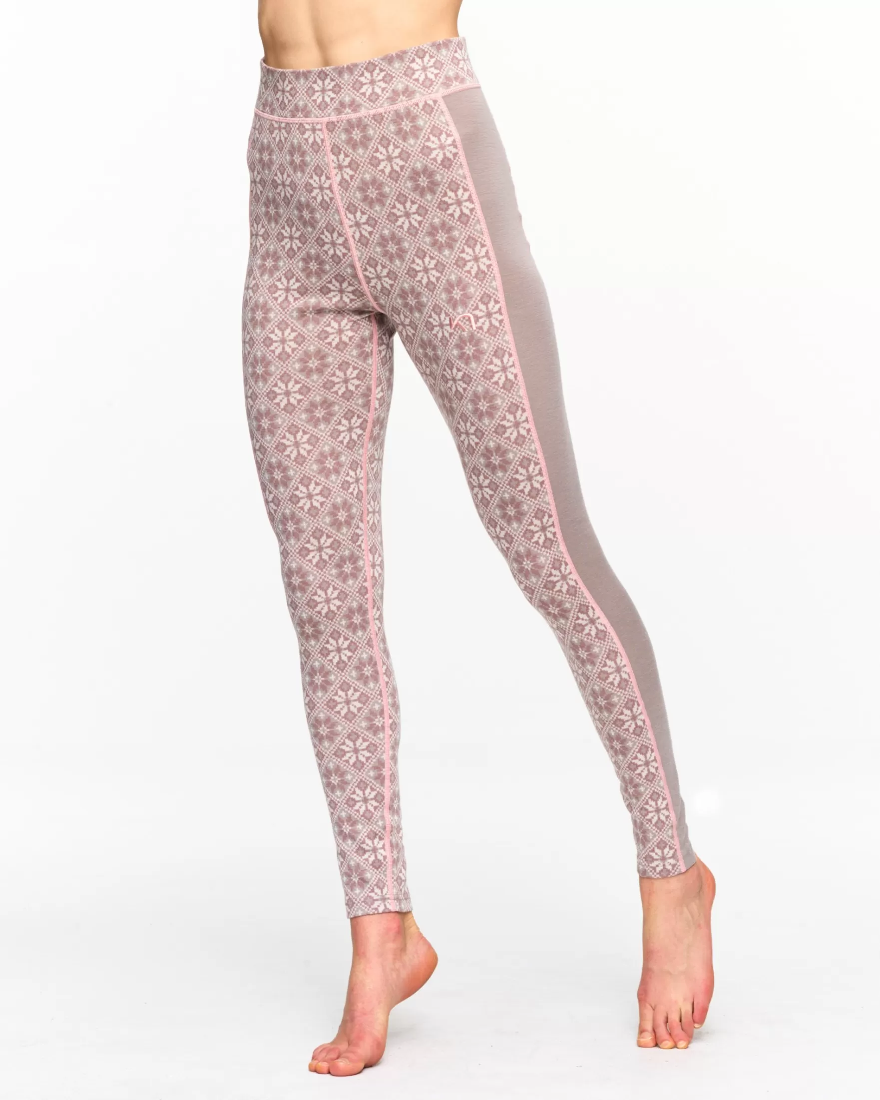 Wool Base Layer Pants-Kari Traa Rose High Waisted Baselayer Pants - 100% Merino Wool Taupe