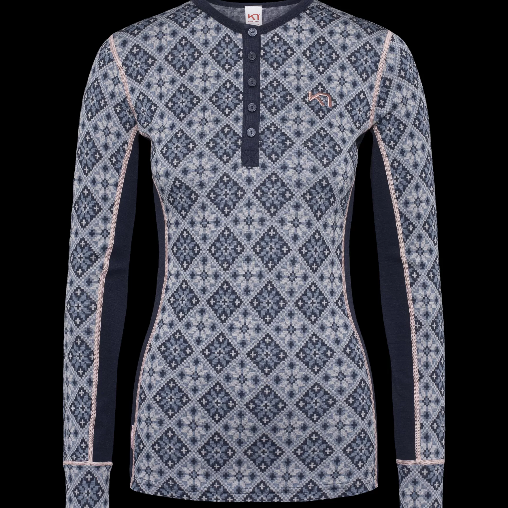 Wool Long Sleeve-Kari Traa Rose Long Sleeve Baselayer - 100% Merino Wool Dusty blue