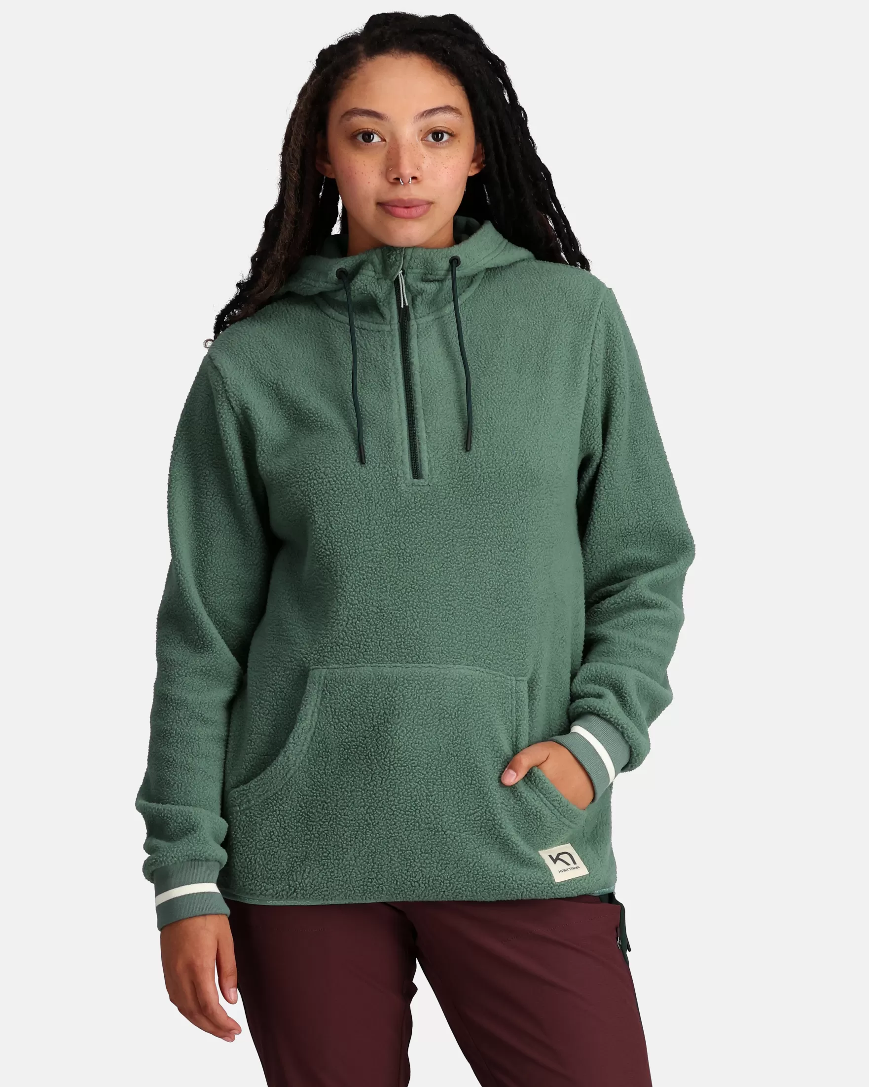 Hoodies | Fleece-Kari Traa Rothe Fleece Hoodie Murk Green