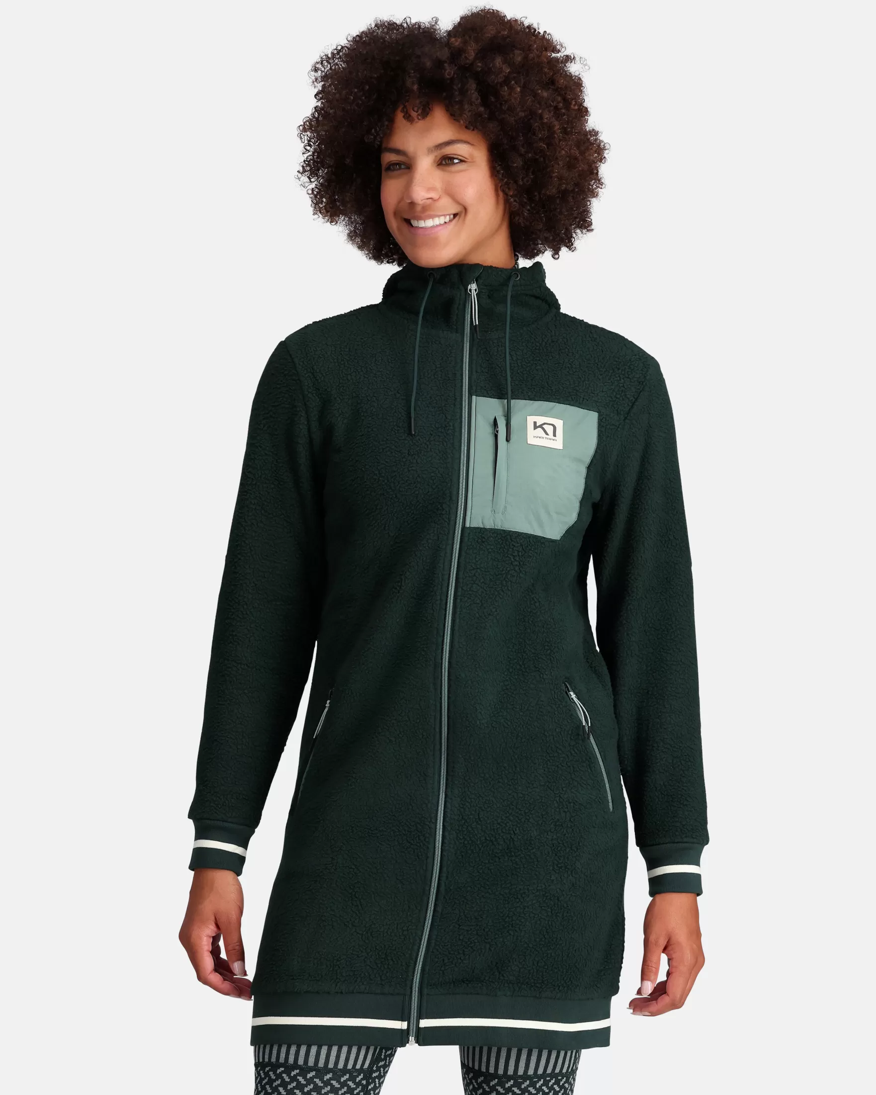 Hoodies | Fleece-Kari Traa Rothe L Hood Pine Green