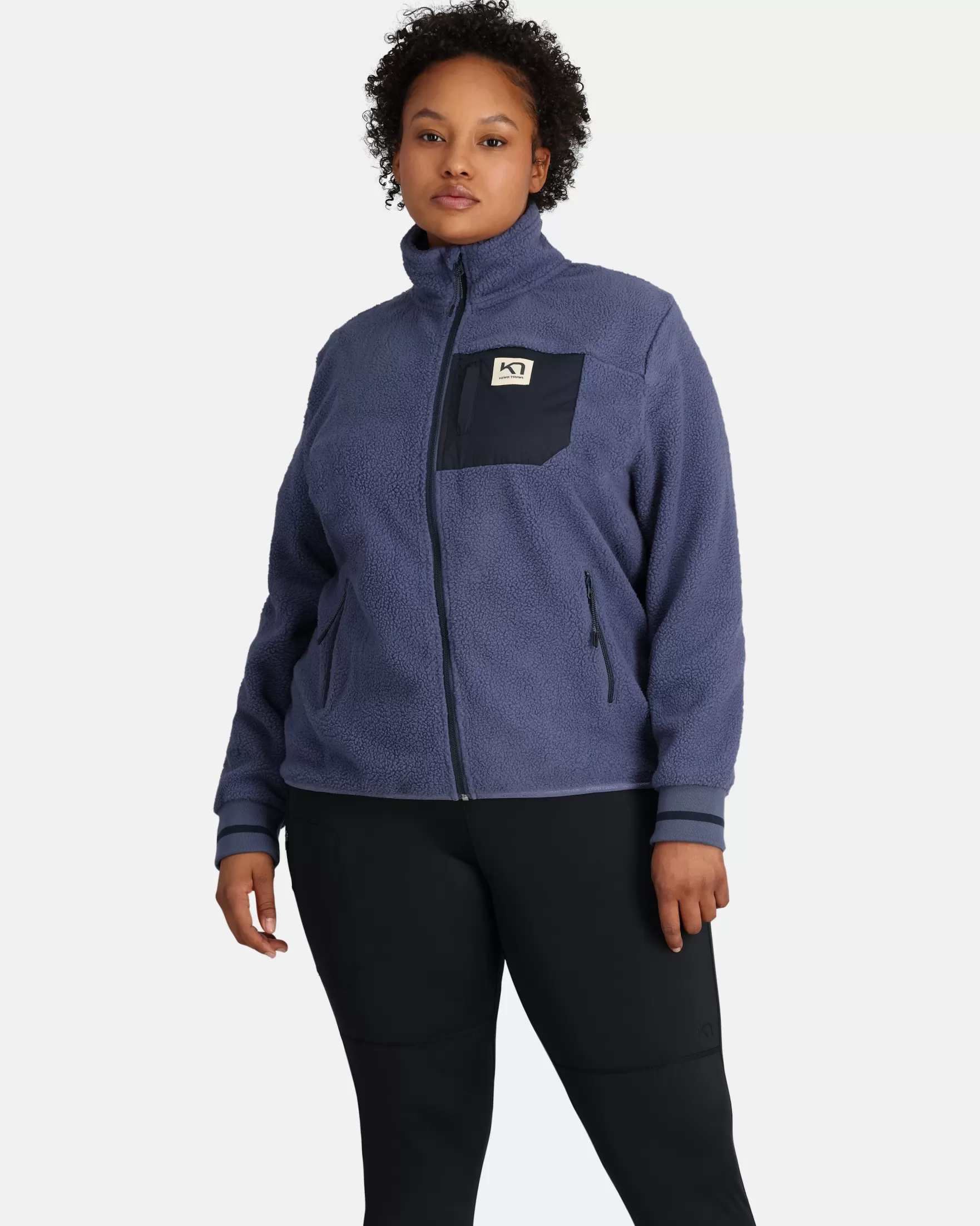 Fleece-Kari Traa Rothe Midlayer Plus Size Moon Blue