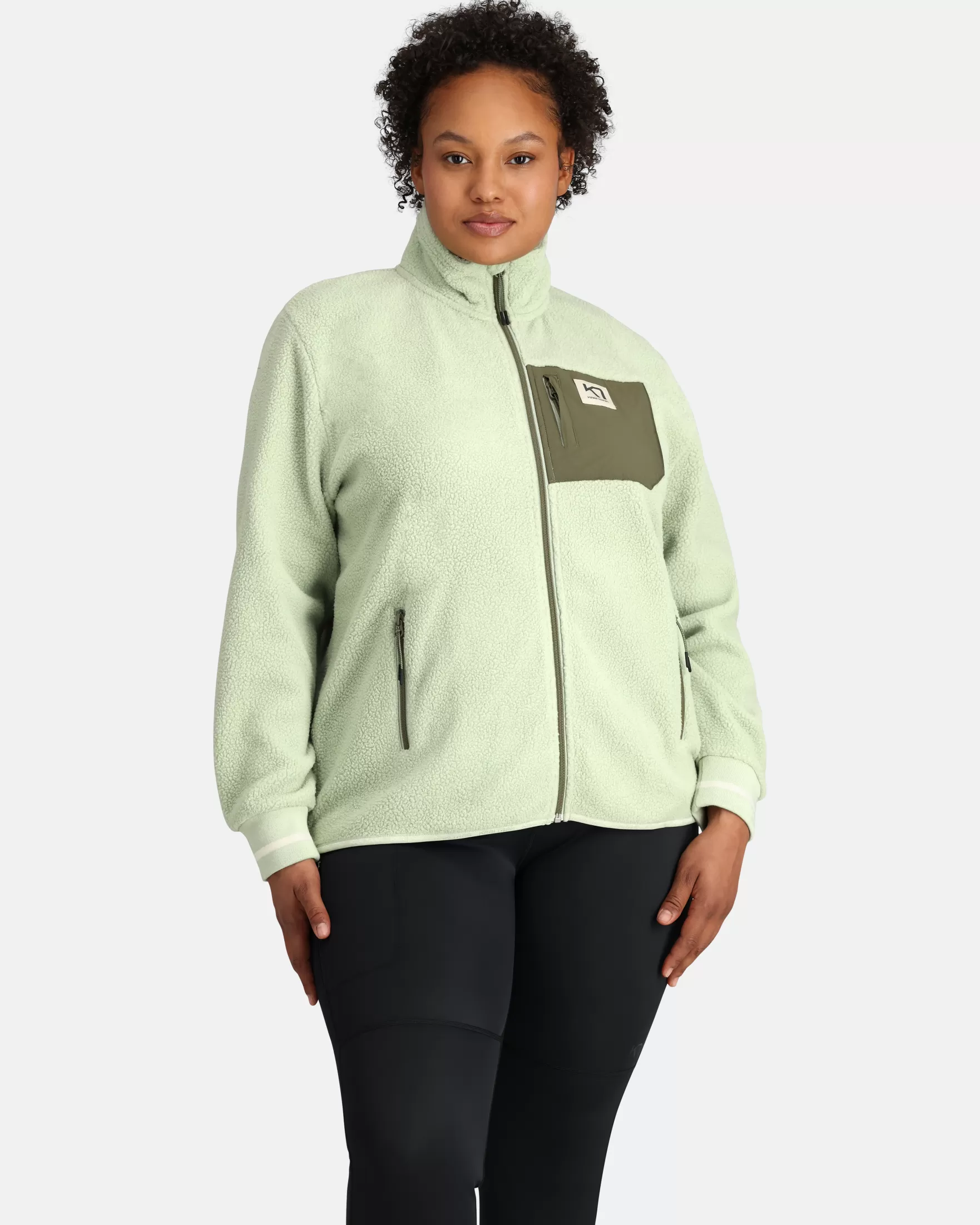 Fleece-Kari Traa Rothe Midlayer Plus Size Slat Lime Green