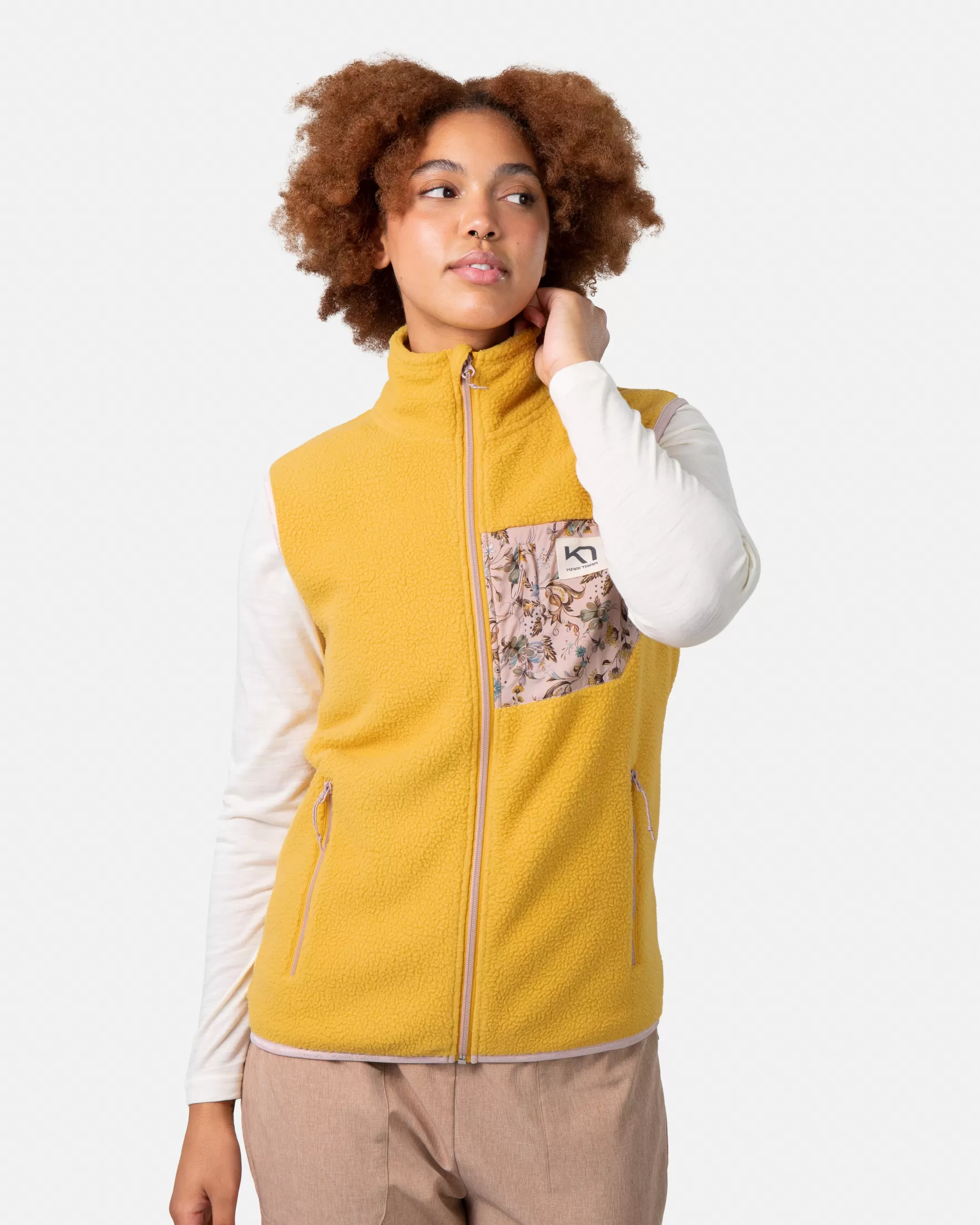 Fleece | Vests-Kari Traa Rothe Vest Juice Yellow