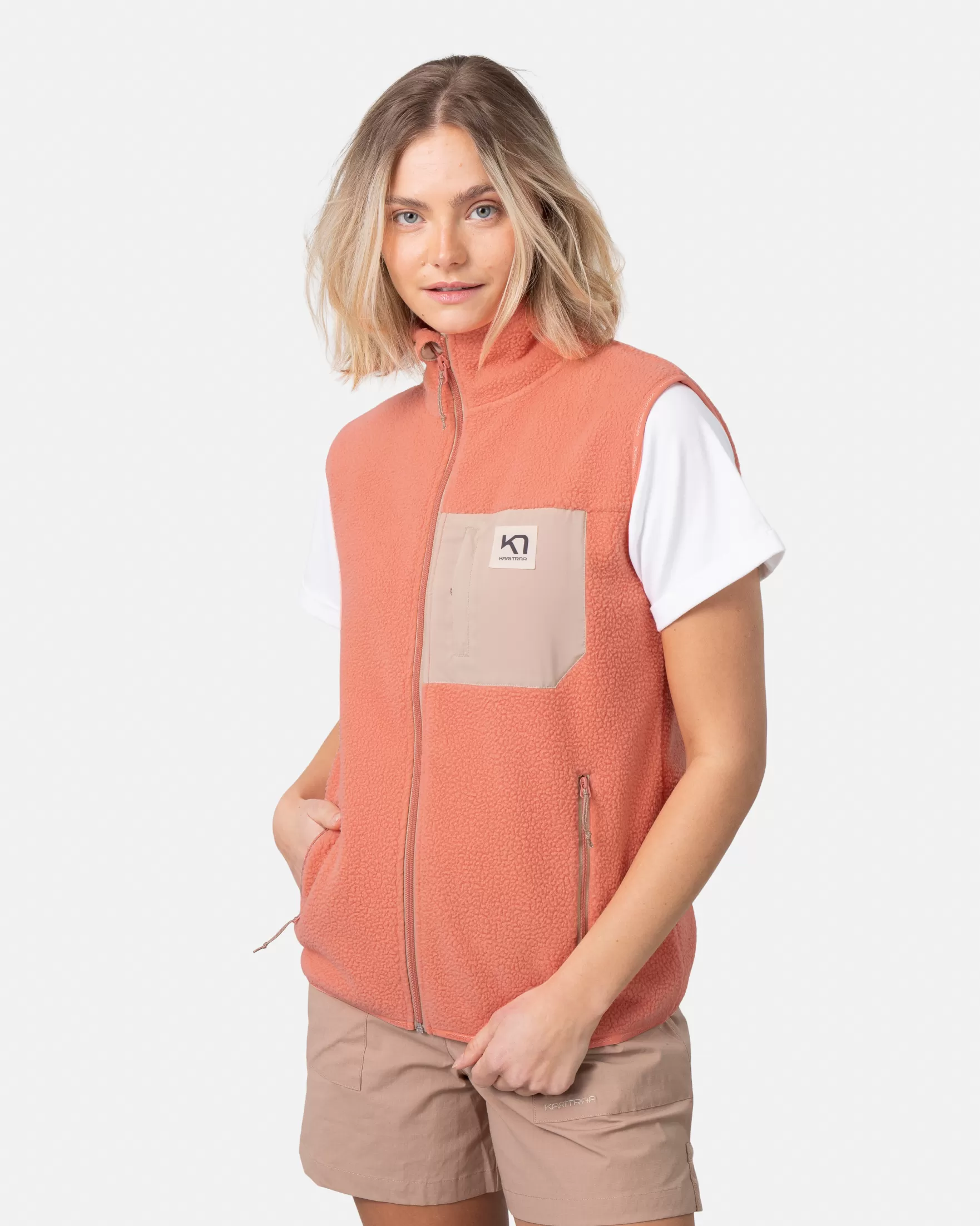 Fleece | Vests-Kari Traa Rothe Vest Peach