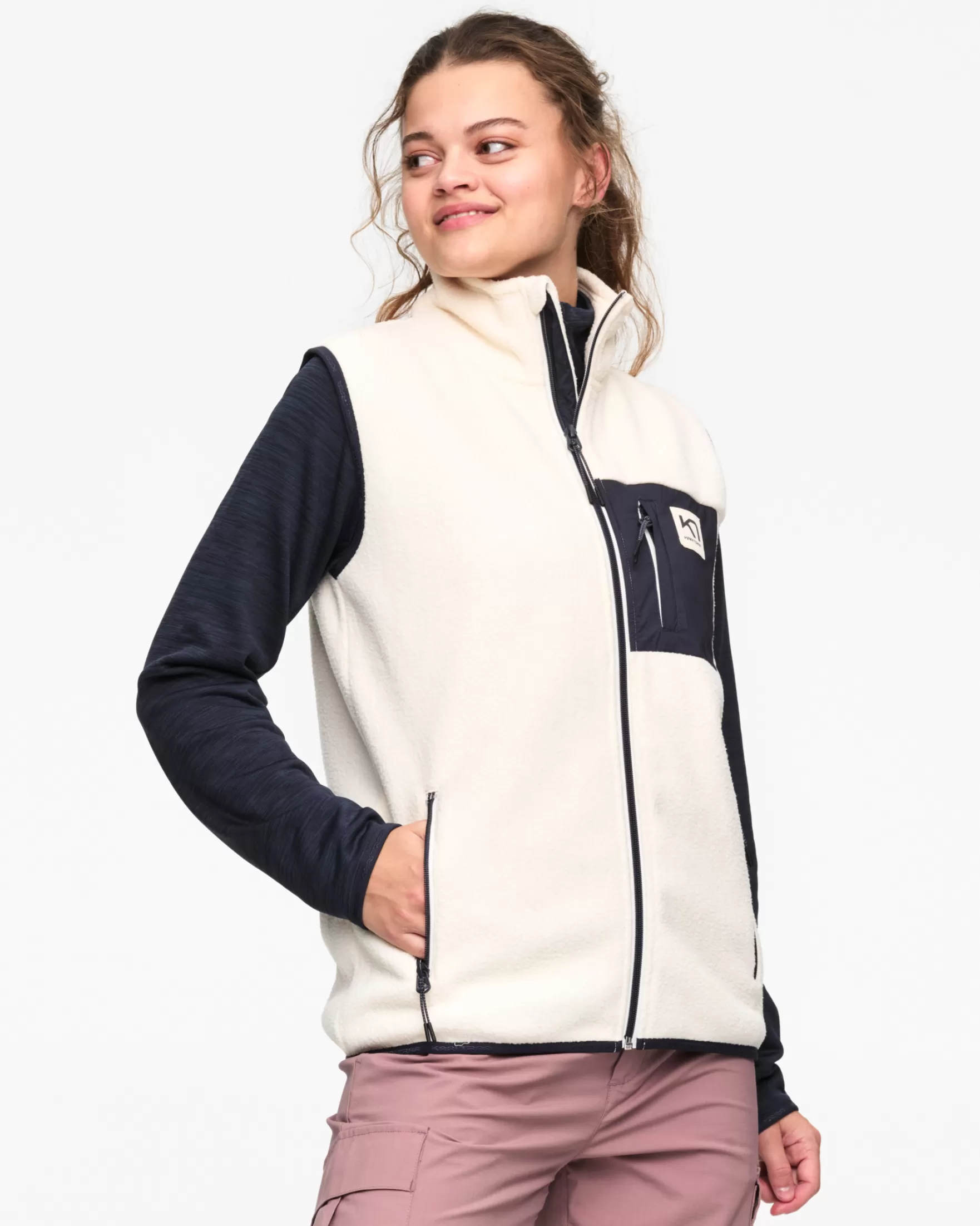 Fleece | Vests-Kari Traa Rothe Vest Natural White