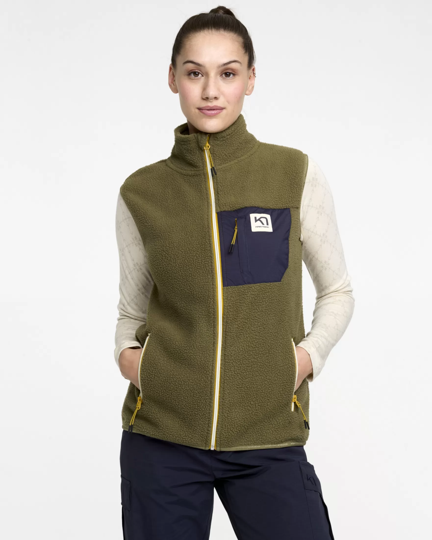 Fleece | Vests-Kari Traa Rothe Vest Twee Green