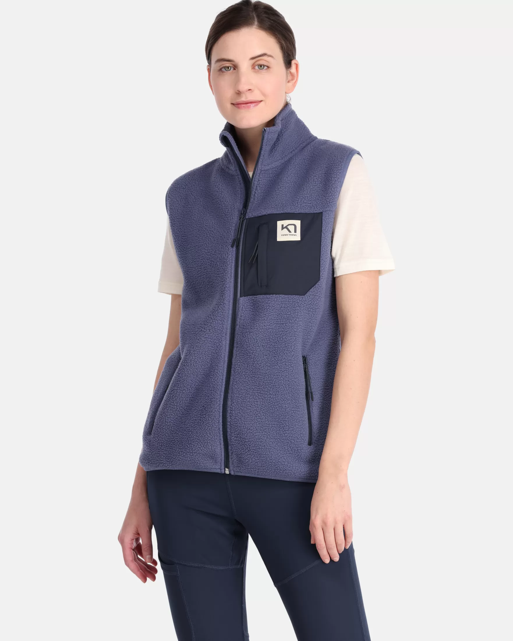 Fleece | Vests-Kari Traa Rothe Vest Moon Blue