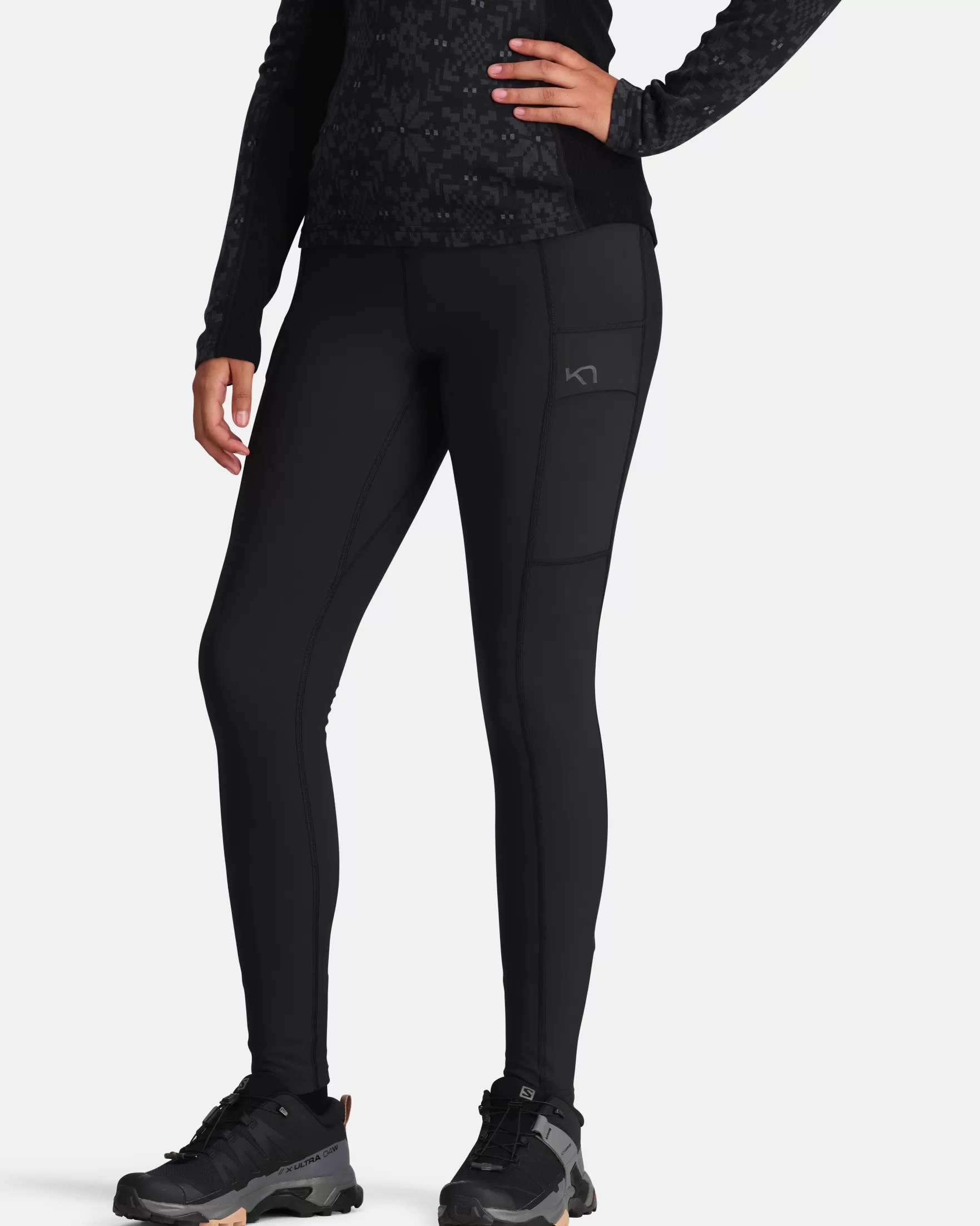 Hiking Tights and Leggings-Kari Traa Ruth Thermal Tights Black