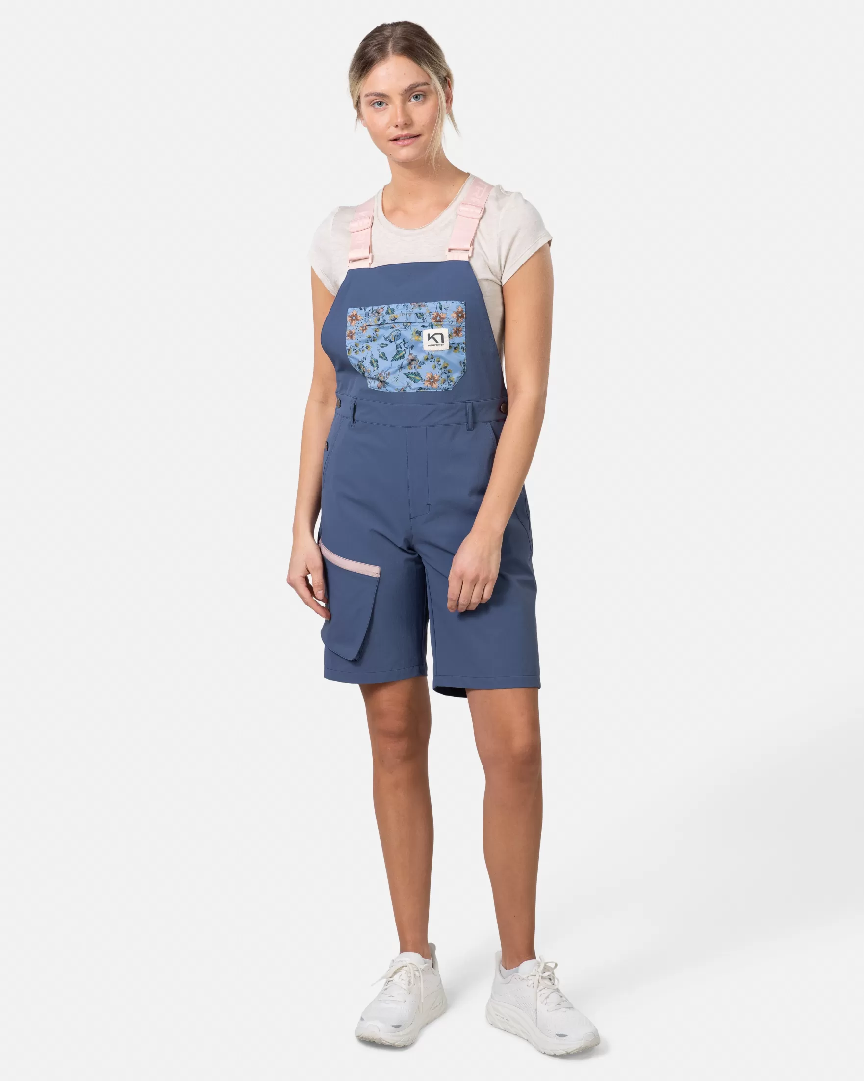 Shorts and Skirts-Kari Traa Sanne Bib Shorts Moon Blue