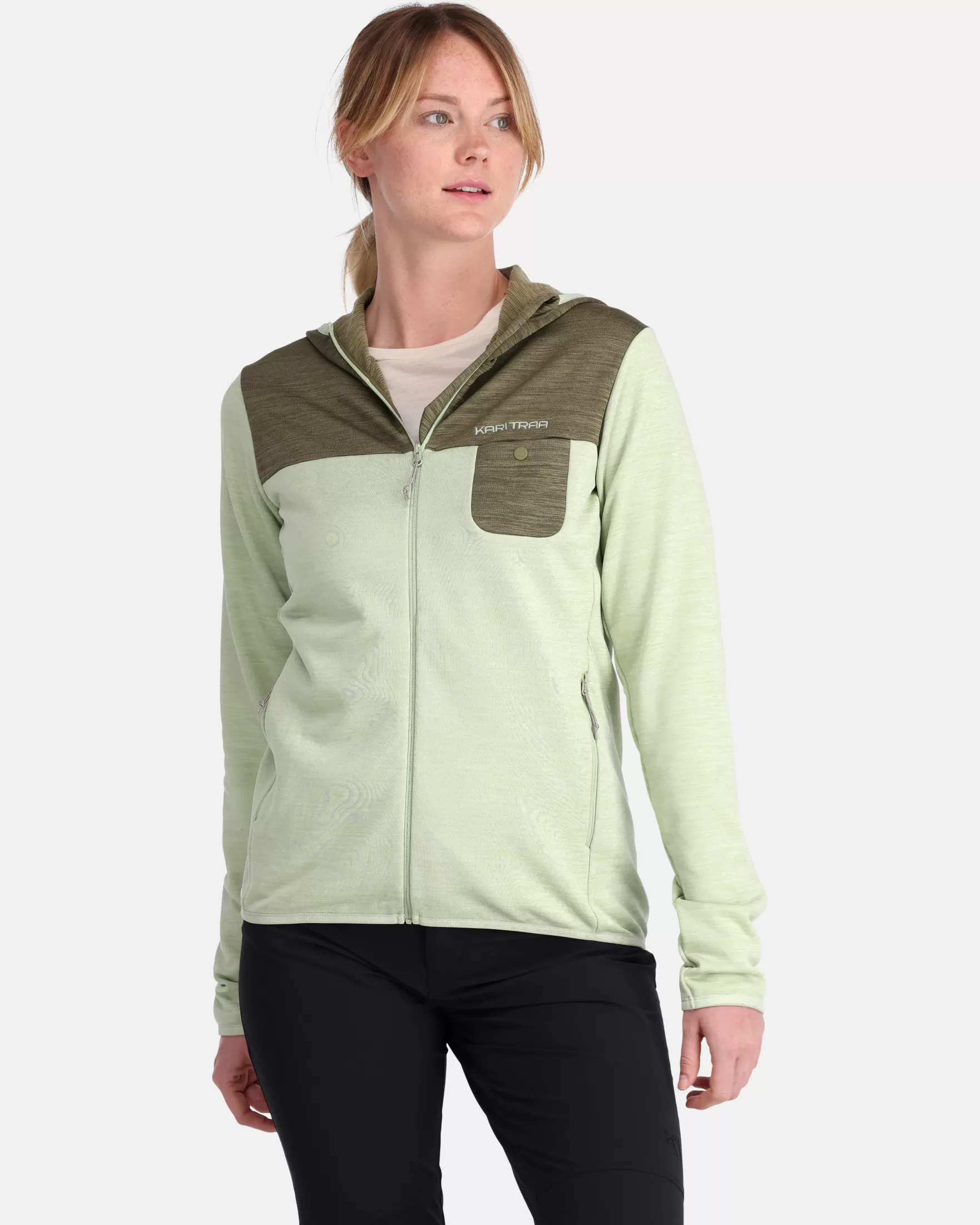 Hoodies | Fleece-Kari Traa Sanne Hiking Midlayer Light Dusty Green