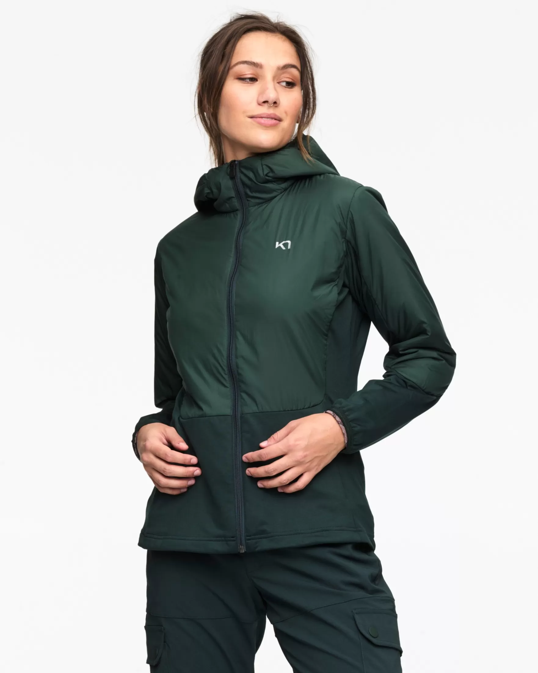 Training Jackets-Kari Traa Sanne Hybrid Pine Green