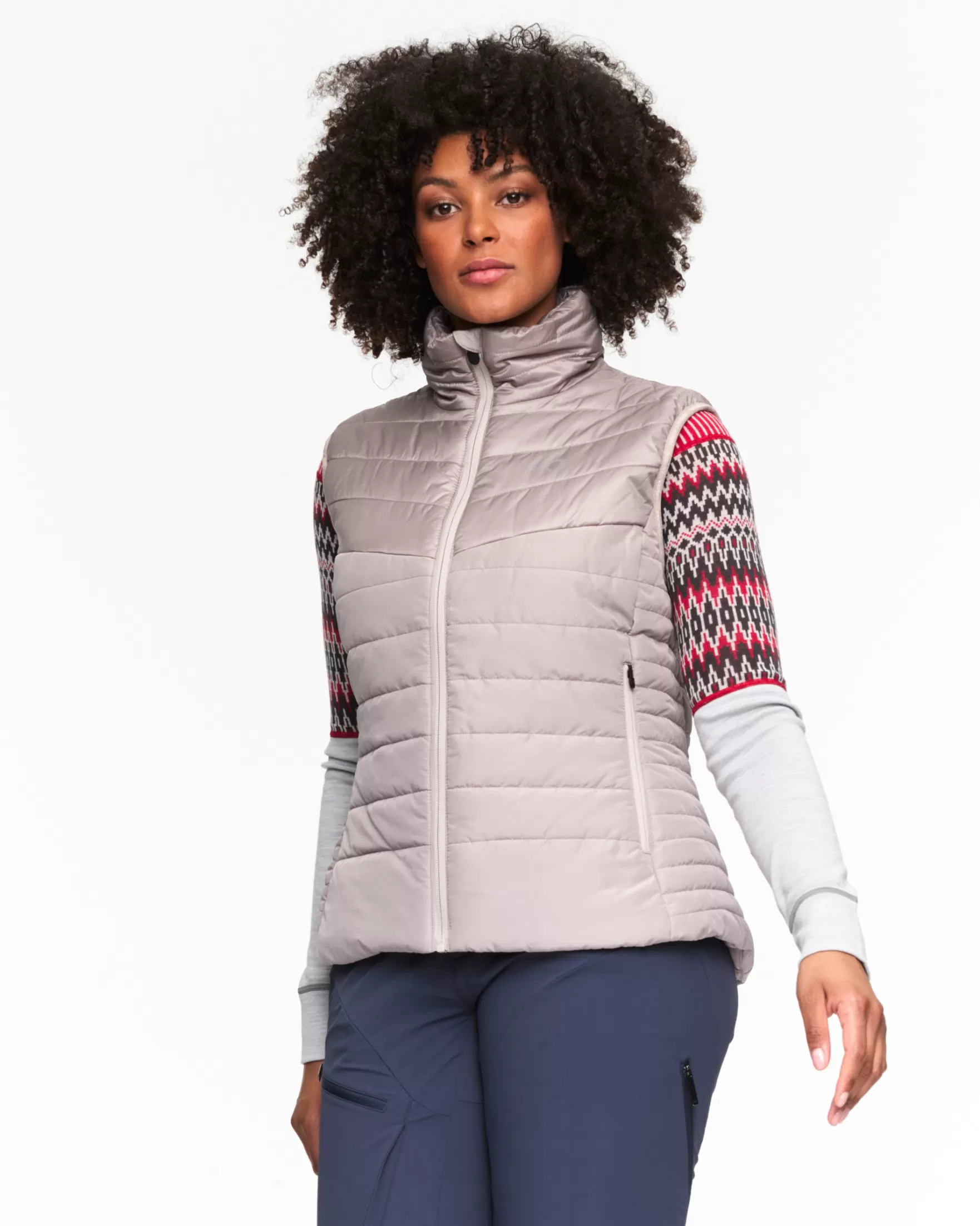 Vests-Kari Traa Sanne PrimaLoft Vest Light Grey