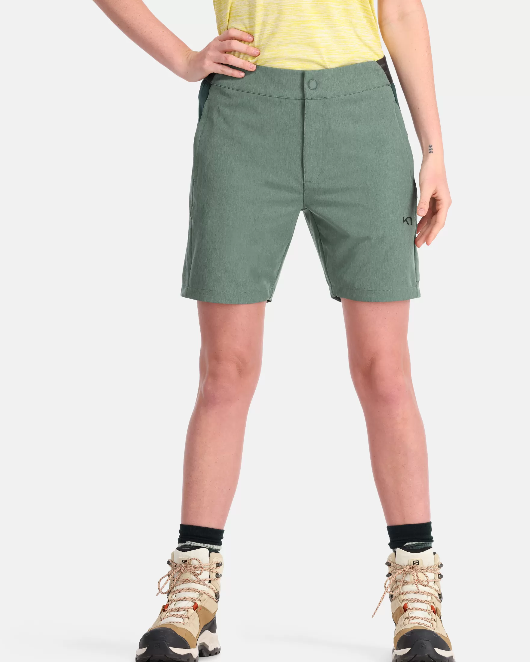 Shorts and Skirts-Kari Traa Sanne Trail Shorts 7In Murk Green