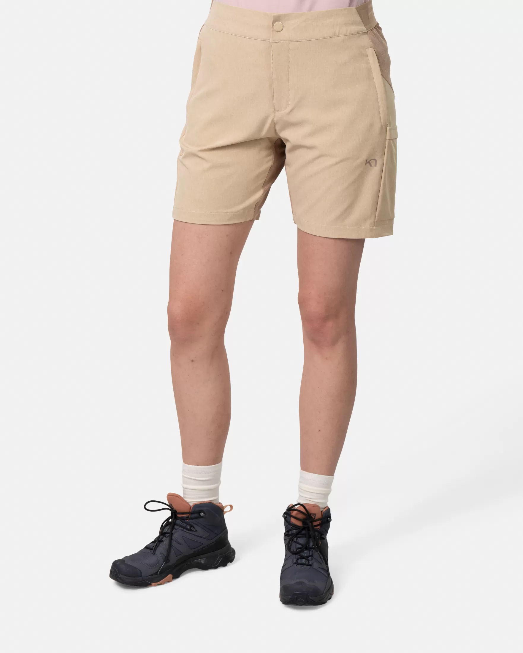 Shorts and Skirts-Kari Traa Sanne Trail Shorts 7In Oat Beige