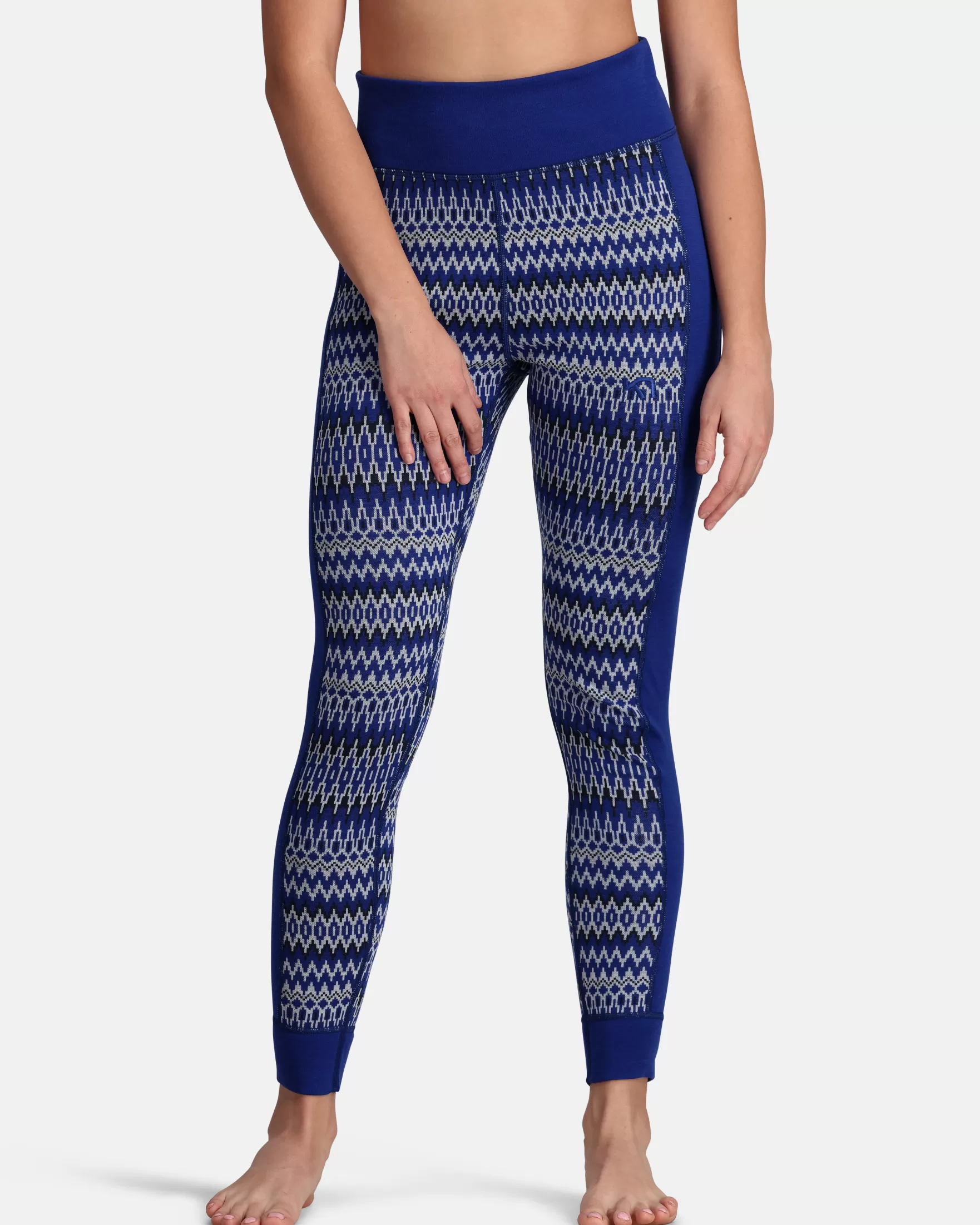 Wool Base Layer Pants-Kari Traa Silja Baselayer Pants - 100% Merino Wool Azure Blue