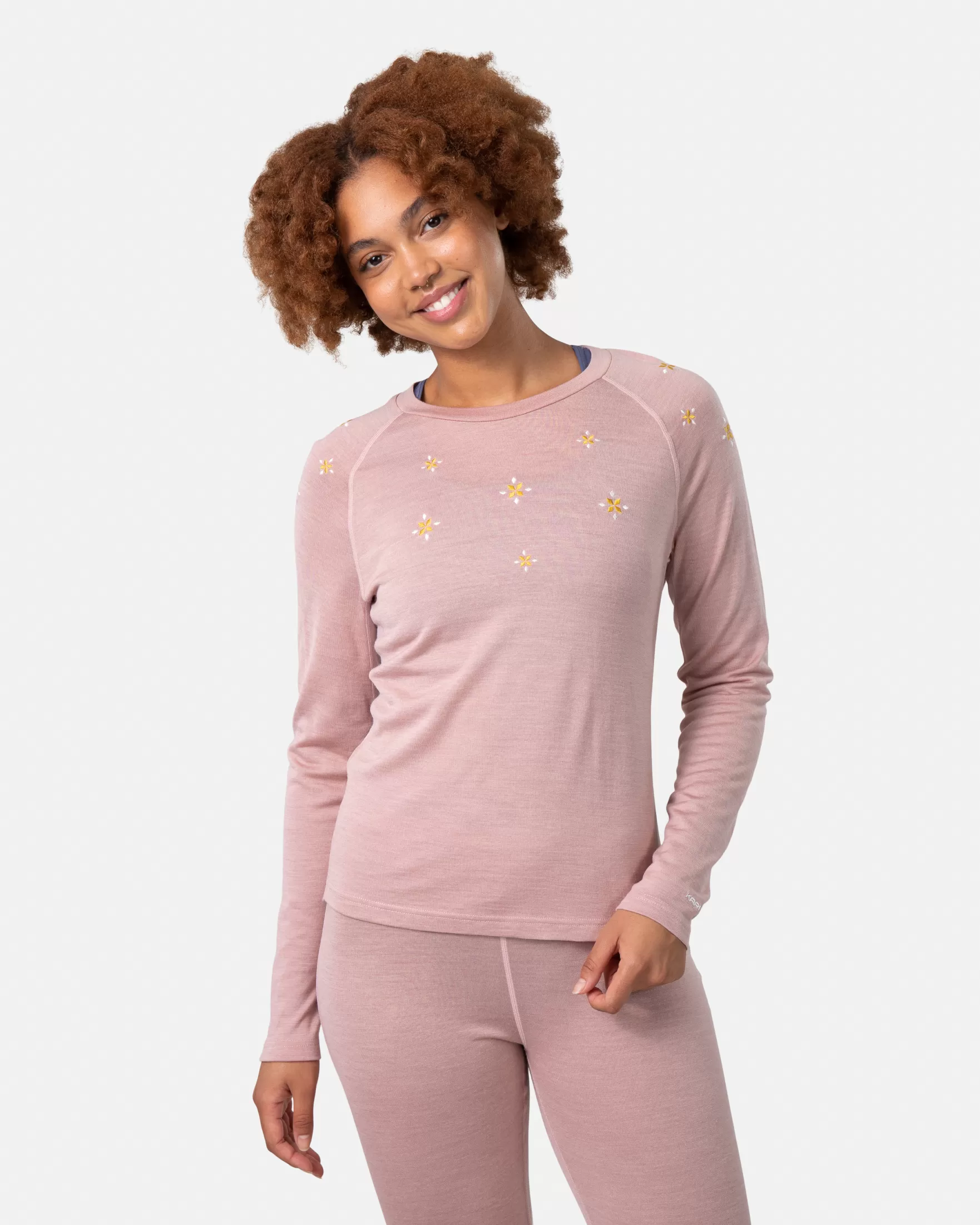 Wool Long Sleeve-Kari Traa Summer Wool Long Sleeve Prim Pink